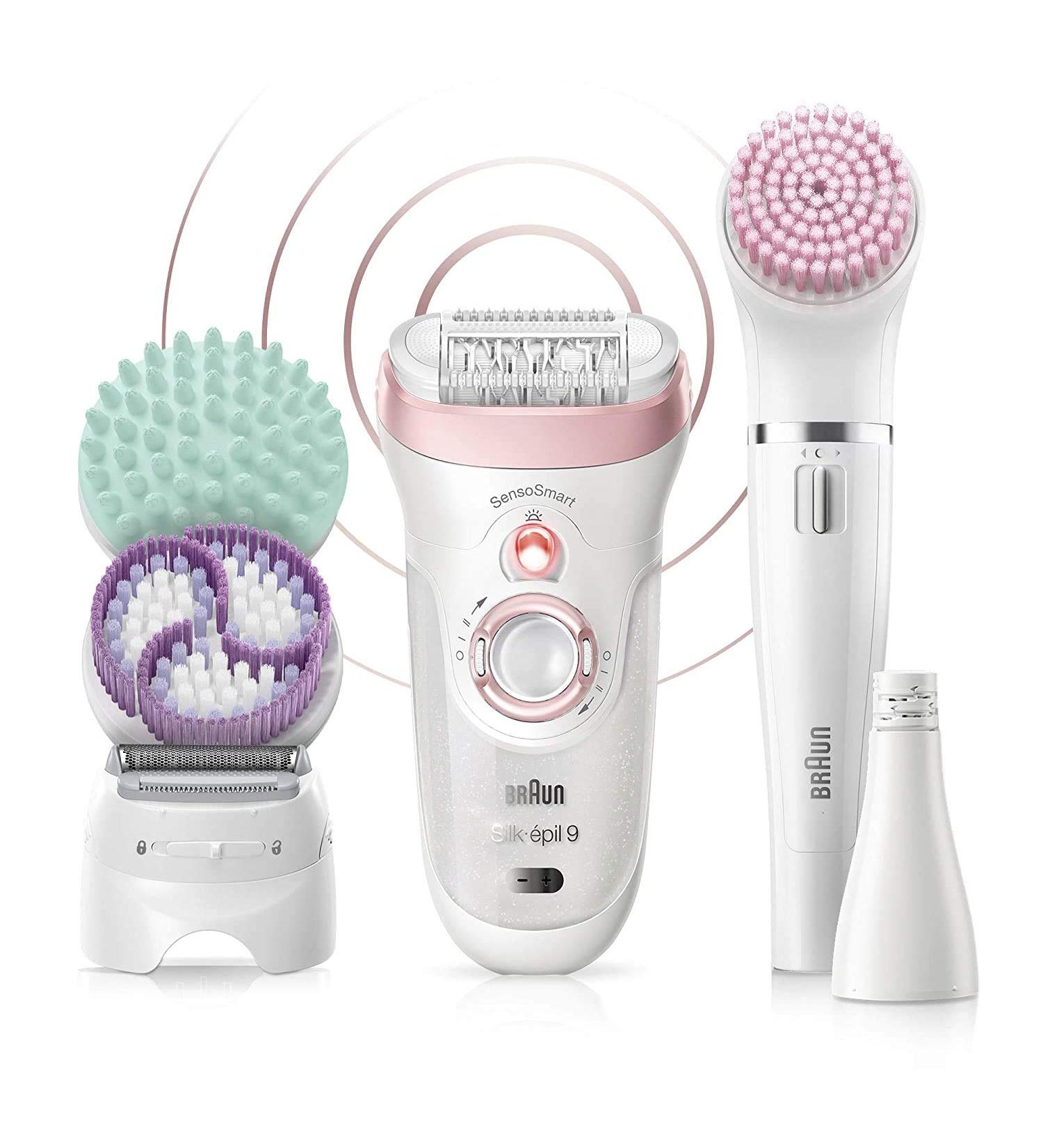 Braun Silk-pil 9-985 Epilator for Women | Facial Hair Removal Shaver - Cordless & Rechargeable | Wet & Dry | Includes Facial Cleansing Brush - Buy Online on GoSupps.com