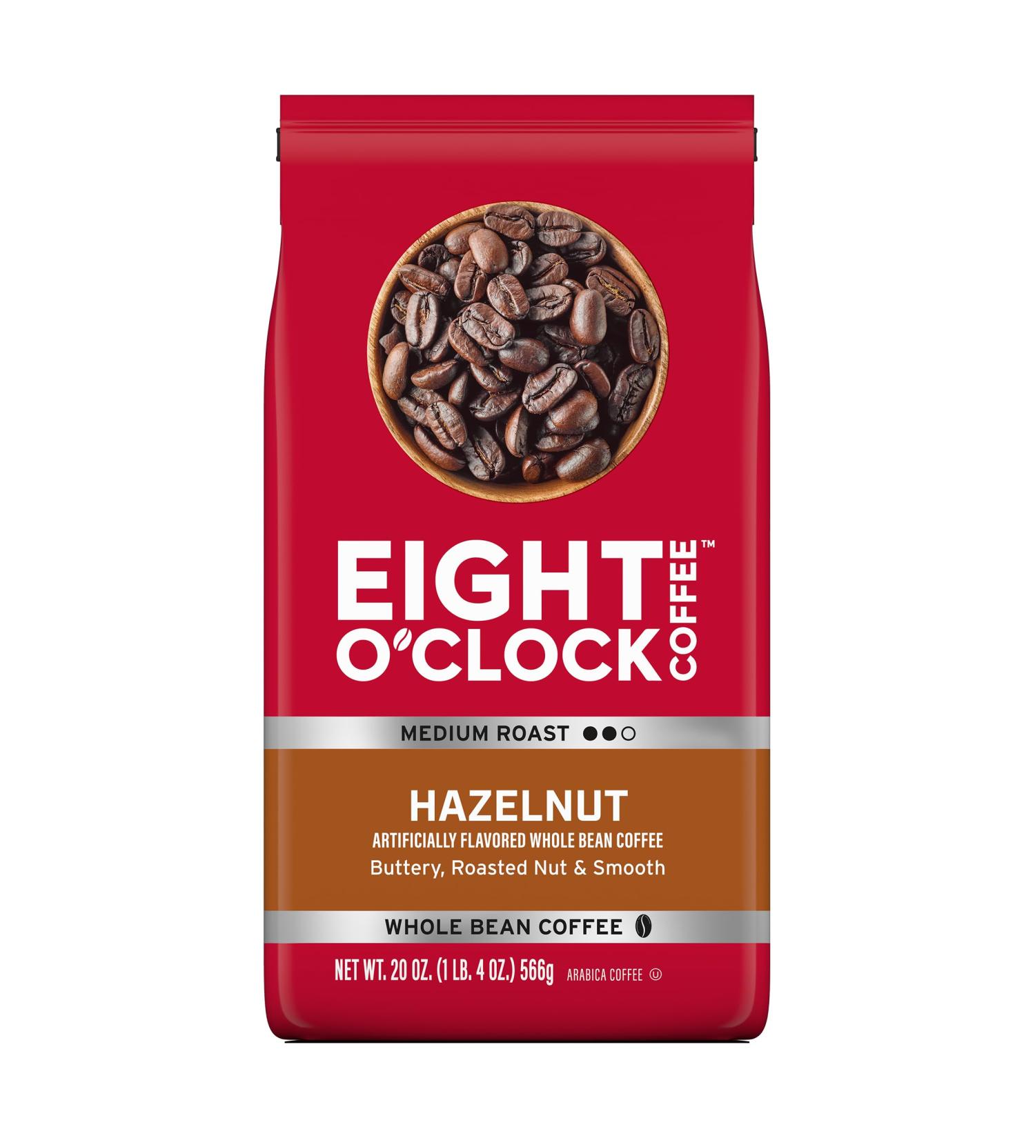 Eight O'Clock Coffee Noisette moyennement torr fi caf entier en grains 590 ml 100 % Arabica certifi casher Noisette 20 g (Lot de 1) - Buy Online on GoSupps.com
