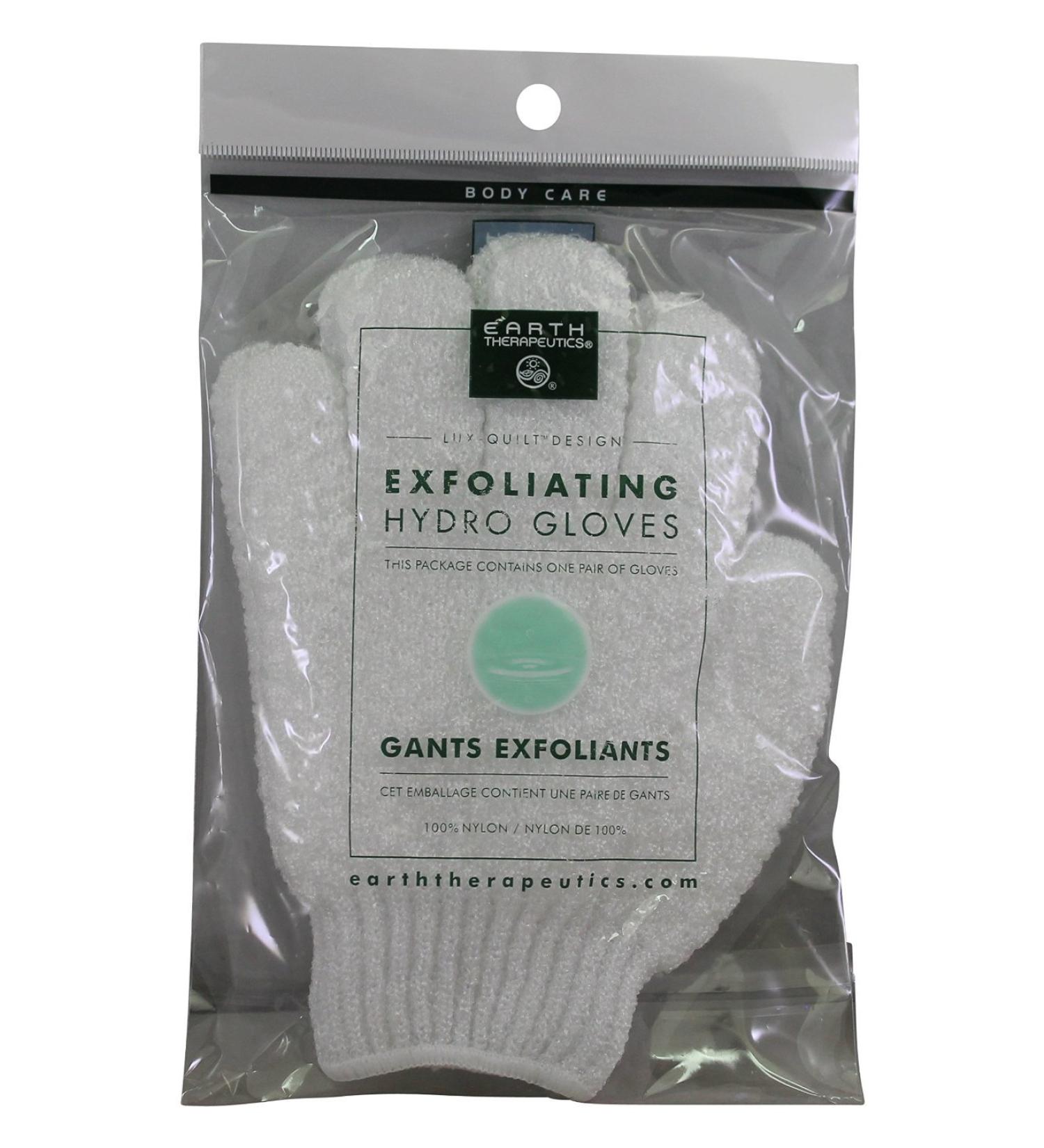 Exfoliating Gloves White By Earth Therapeutics - Pair 6 Pack
