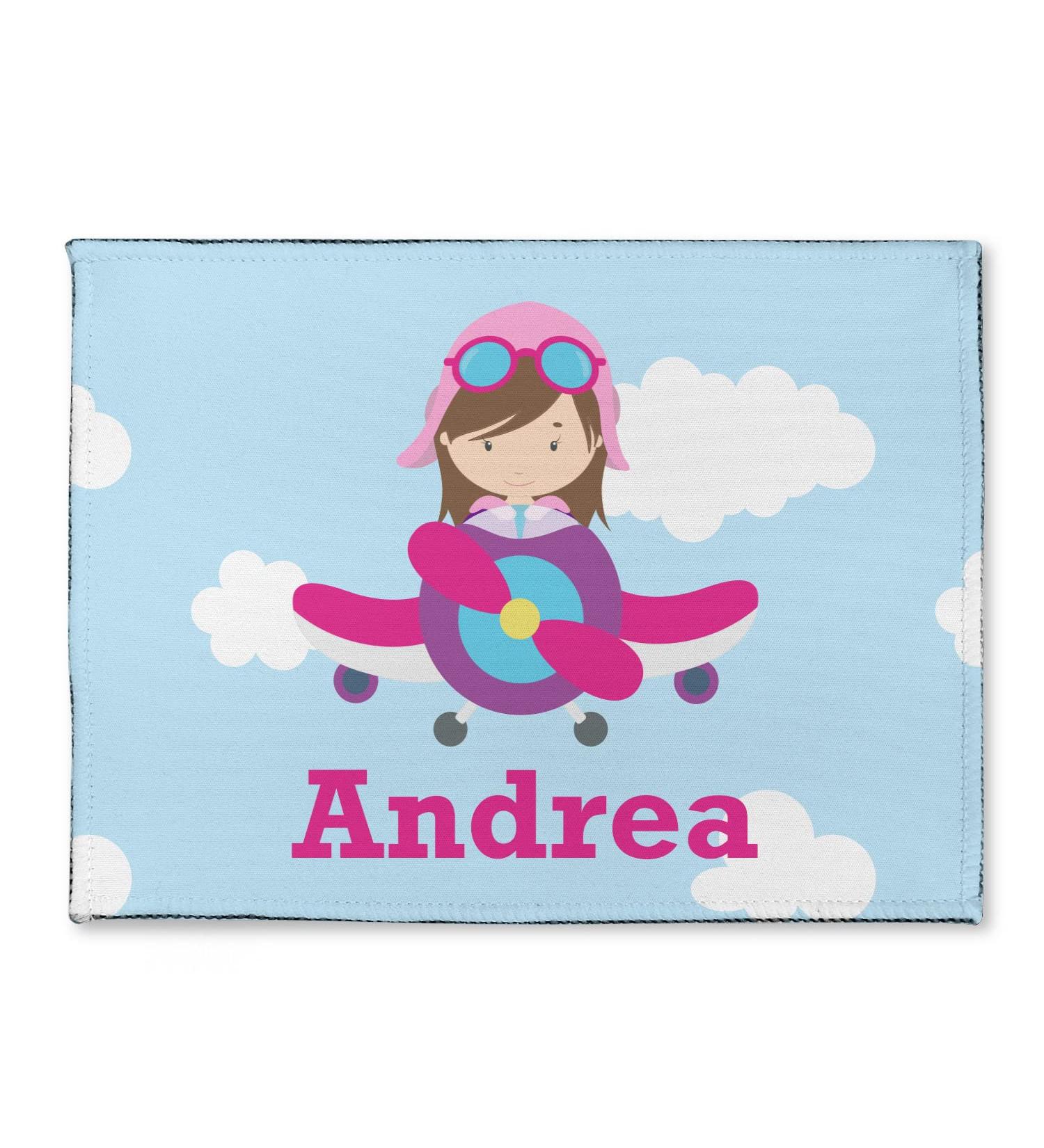 Personalized Airplane & Girl Pilot Microfiber Screen Cleaner | YouCustomizeIt - Customizable Gifts for Kids & Aviation Lovers - Buy Online on GoSupps.com