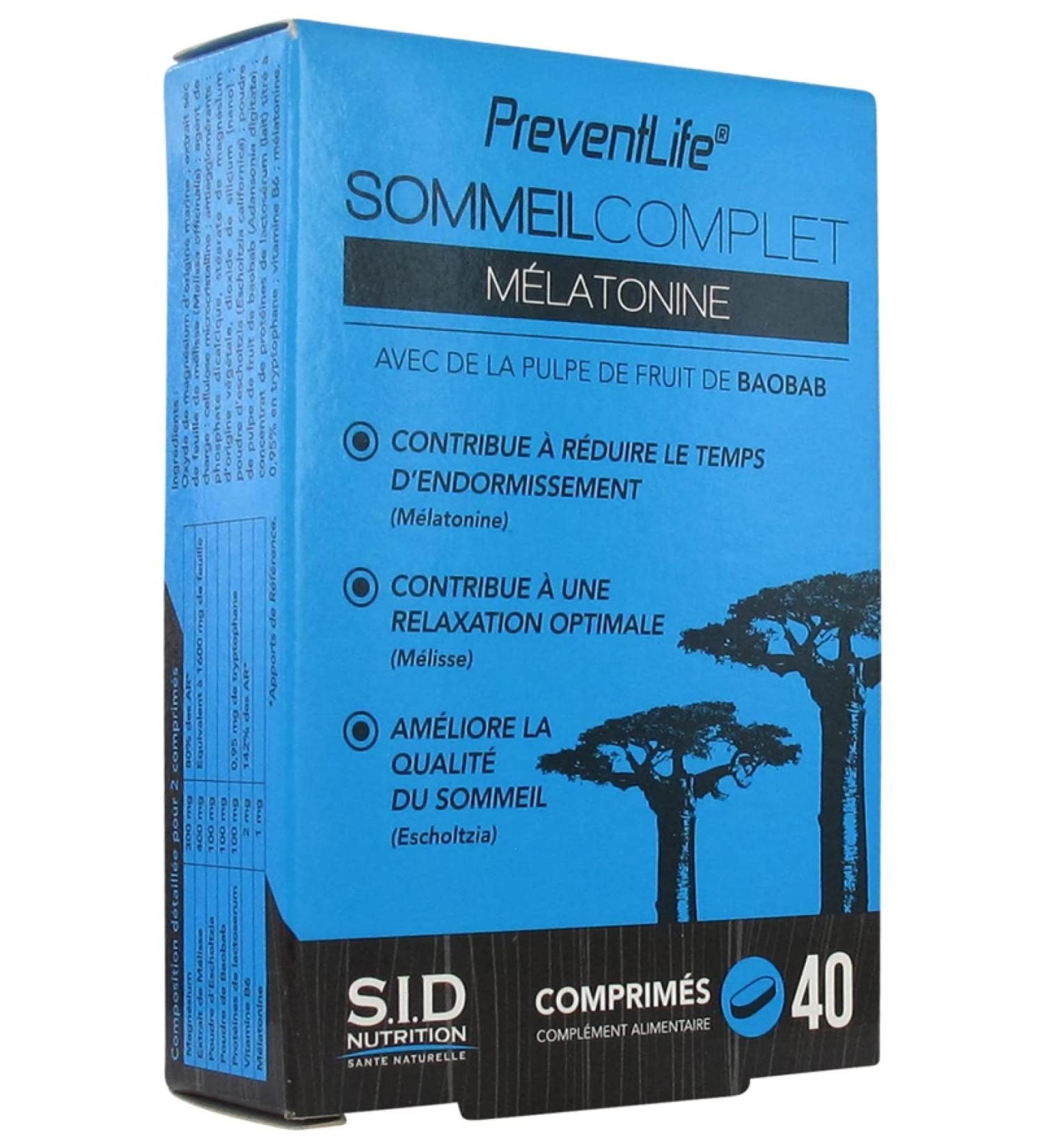 S.I.D Nutrition PreventLife Complete Sleep Melatonin 40 Tablets