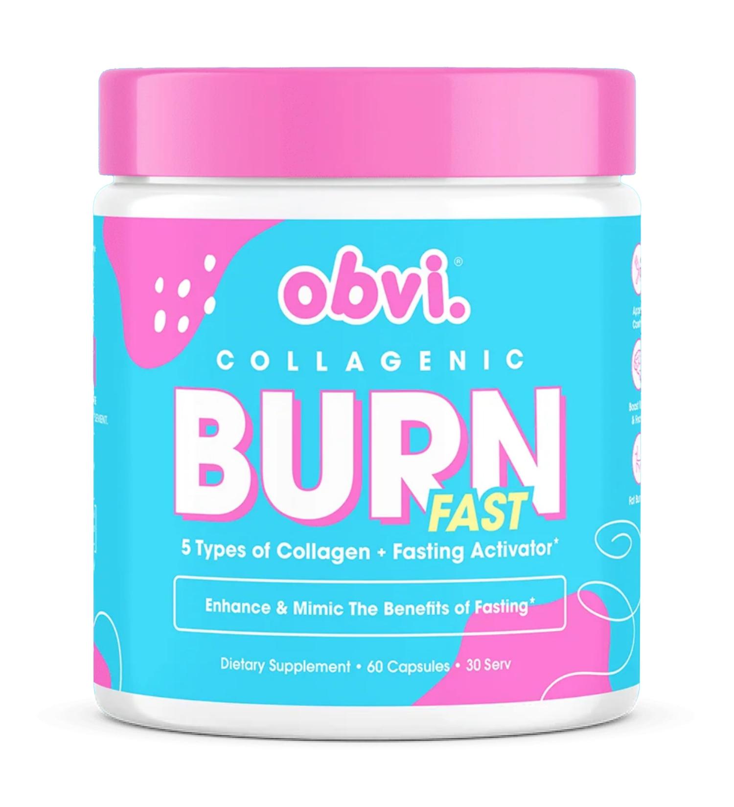 Obvi Multi Collagen Burn Fast | Hydrolyzed Collagen Peptides Types I II III V X | Keto & Gluten Free | 30 Servings - Buy Online on GoSupps.com