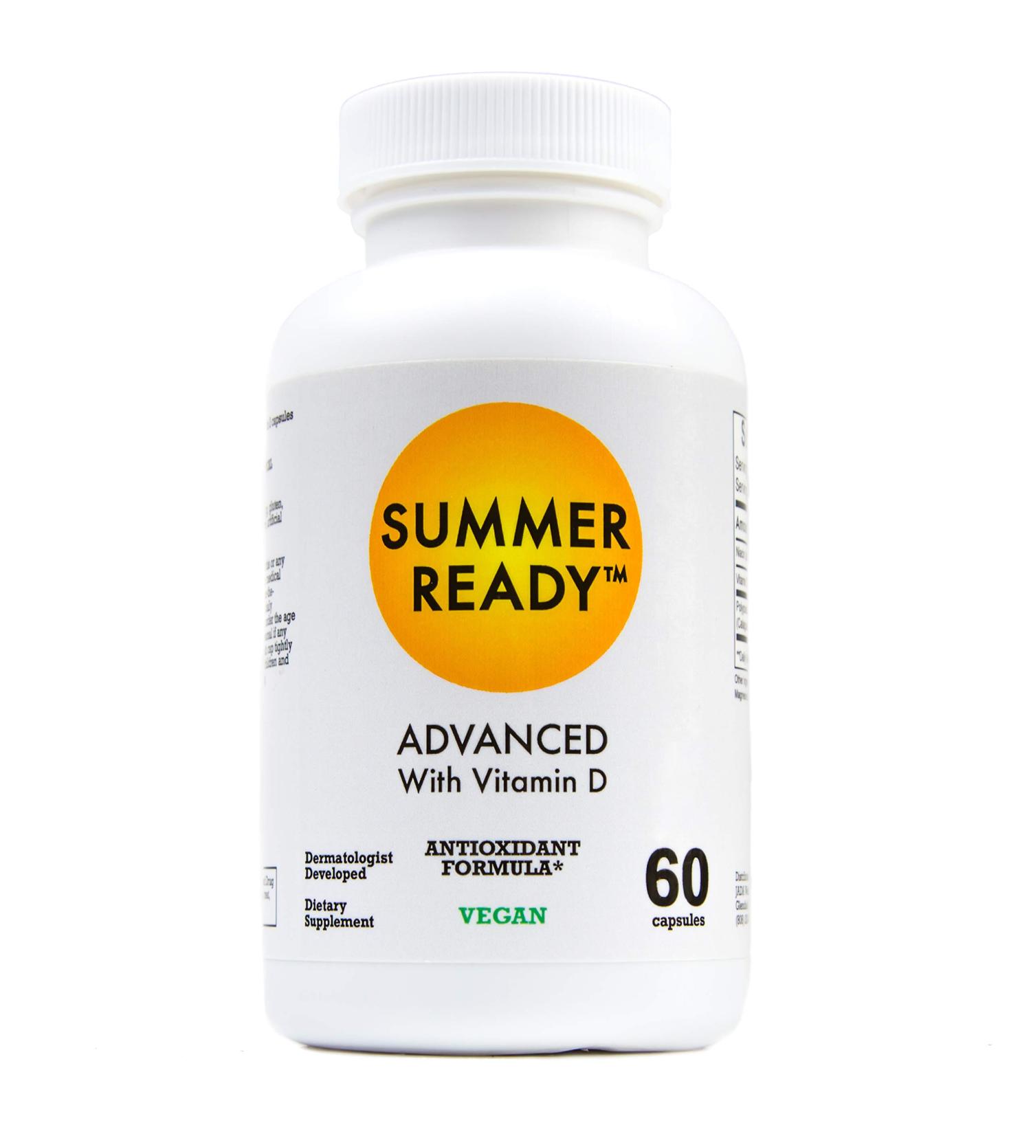 Summer Skin Antioxidant Supplement Capsules - Vitamin D3 5000IU, Niacinamide 500mg, Polypodium Leucotomos Extract - Buy Online on GoSupps.com