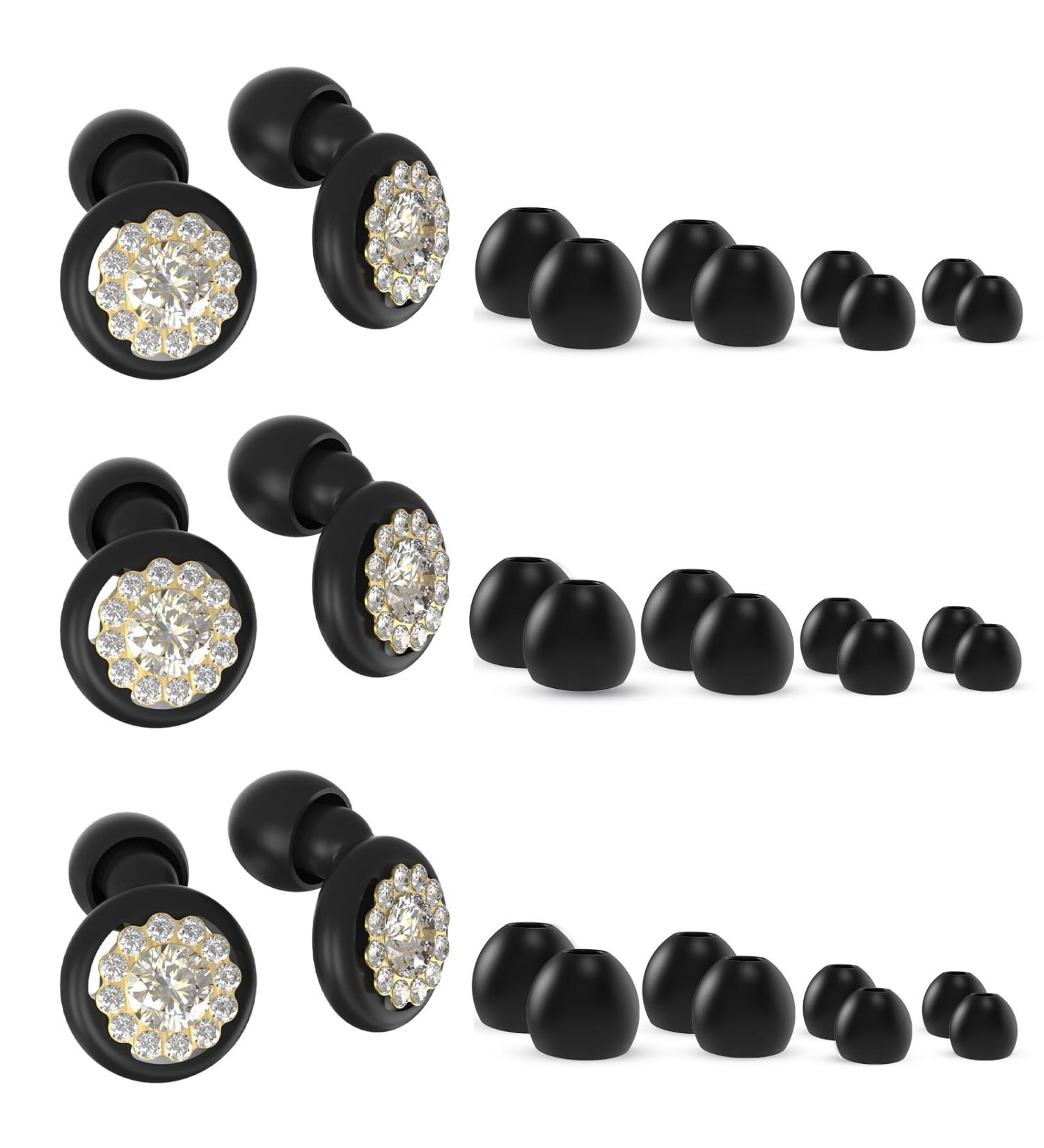 GUDATOST Concert Ear Plugs - Reusable Hearing Protection for Sleeping Snoring Swimming & Noise Sensitivity - 35dB Noise Reduction - 3 Pairs Pack (Black - Buy Online on GoSupps.com