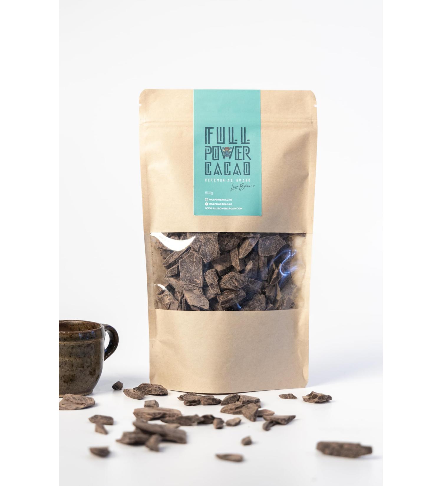 COCOA FULL POWER - Ceremonial Grade Cocoa 500g - Premium Raw & Pure Ceremonial Grade Cocoa for Comforting Rituals and Healing Journeys as seen in Dragon's Den - Venezuela Locals - Buy Online on GoSupps.com