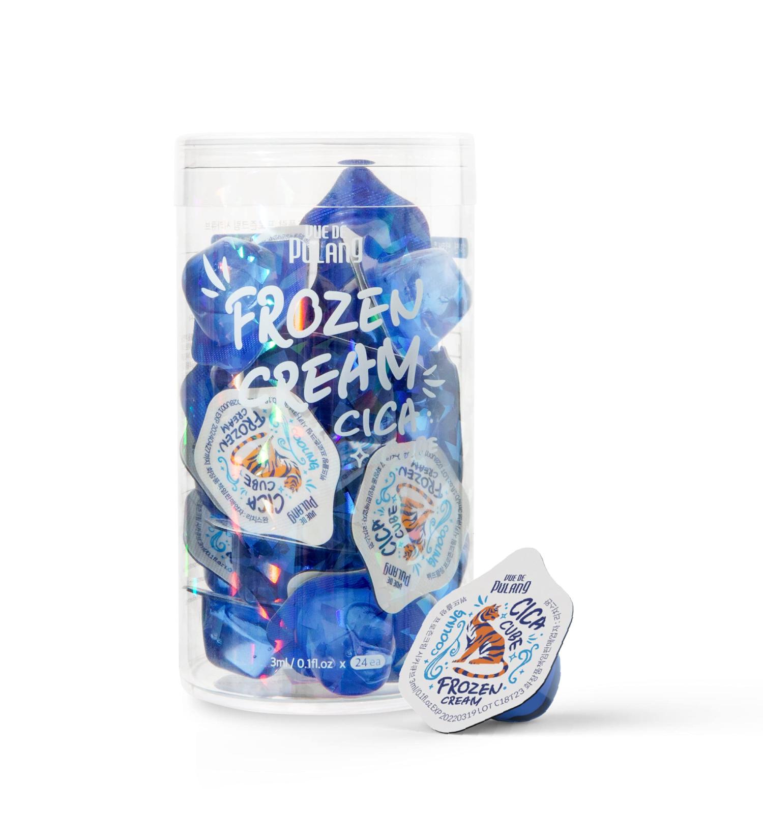 VUE DE PULANG Frozen Cream Cica Cube - Korean Anti Aging Facial Moisturizer with Icelandic Water - 24 Travel Size Cubes - Buy Online on GoSupps.com