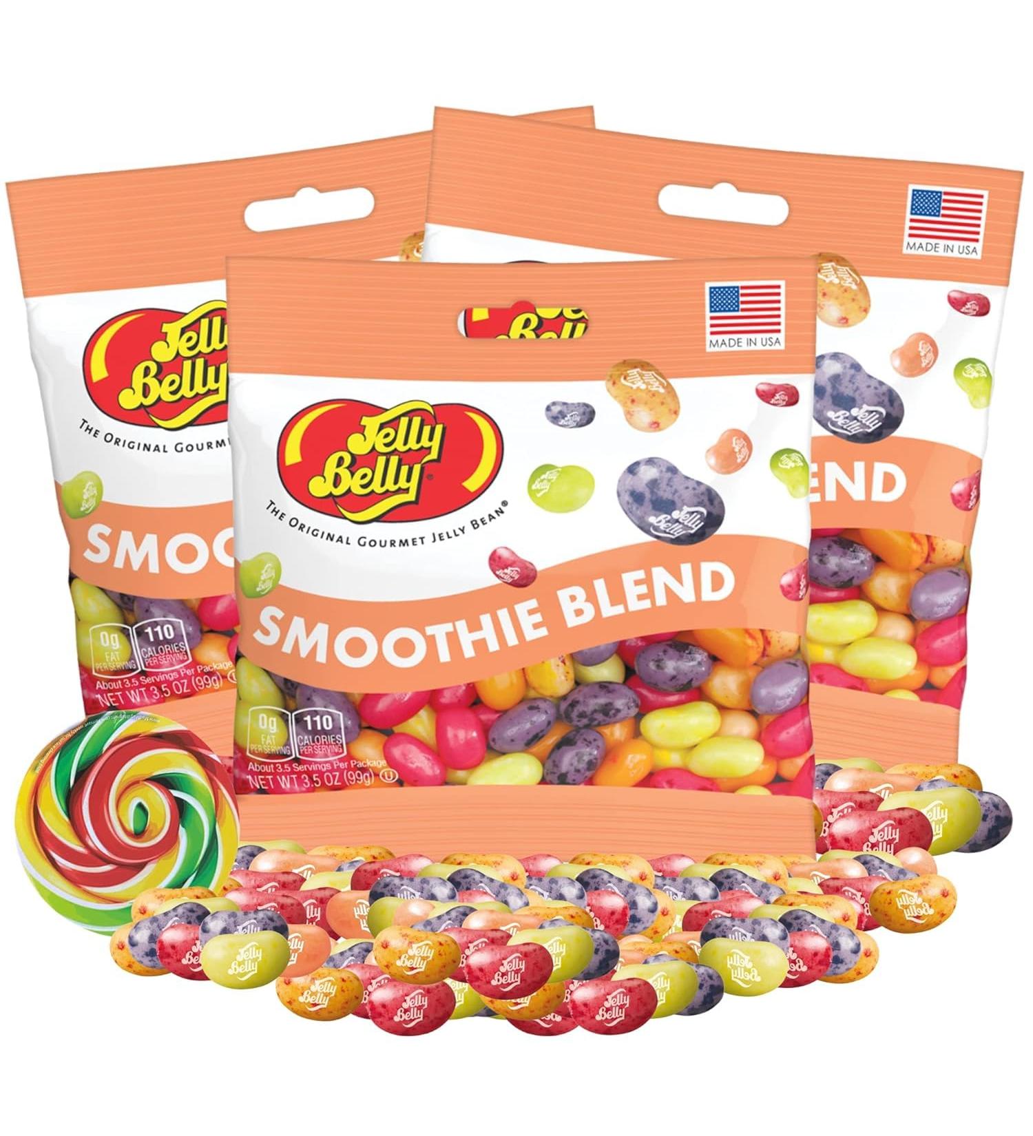 Jelly Belly Smoothies Blend Gourmet Jelly Beans 3-Pack Bundle - Christmas & Holidays Candy - Vegan Candy Dairy Free Snacks Kosher Candy Gluten Free Bulk Candy Stocking Stuffers for Teens Smoothie Blend - Buy Online on GoSupps.com