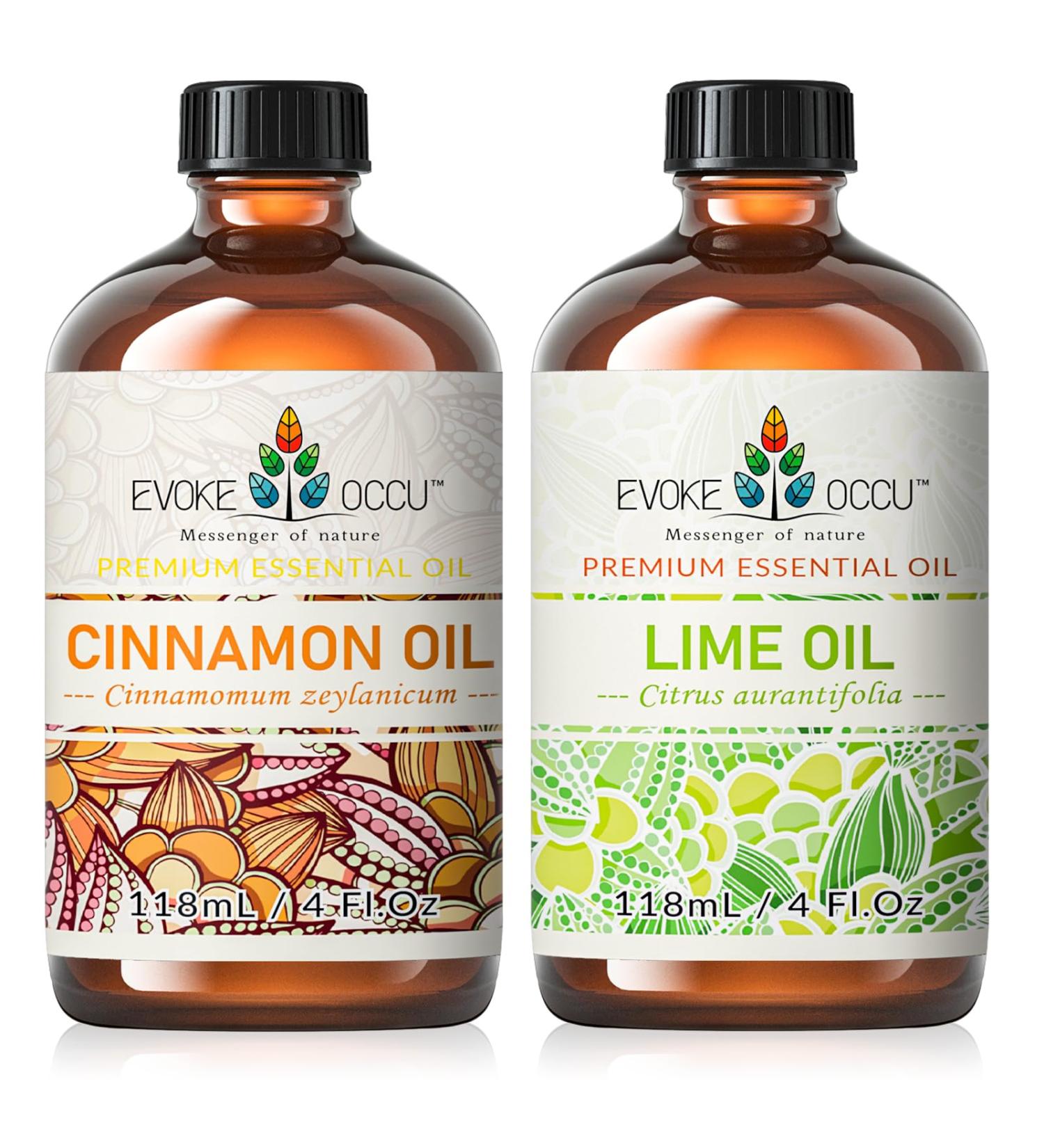 EVOKE OCCU Cinnamon Essential Oil and Lime Essential Oil - 4 Fl Oz - Buy Online on GoSupps.com