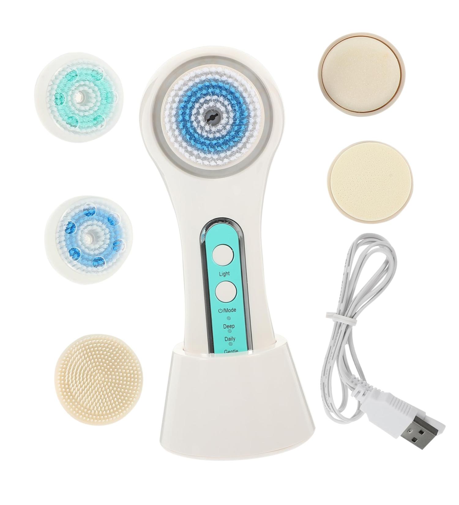 Angoily 1 Set Facial Cleansing Brush Electric Cleaner Electric Face Cleanser Silicone Cleaning Brush Face Care Cleaner Face Wash Brush Usb Abs Water Proof Facial Cleanser - Buy Online on GoSupps.com