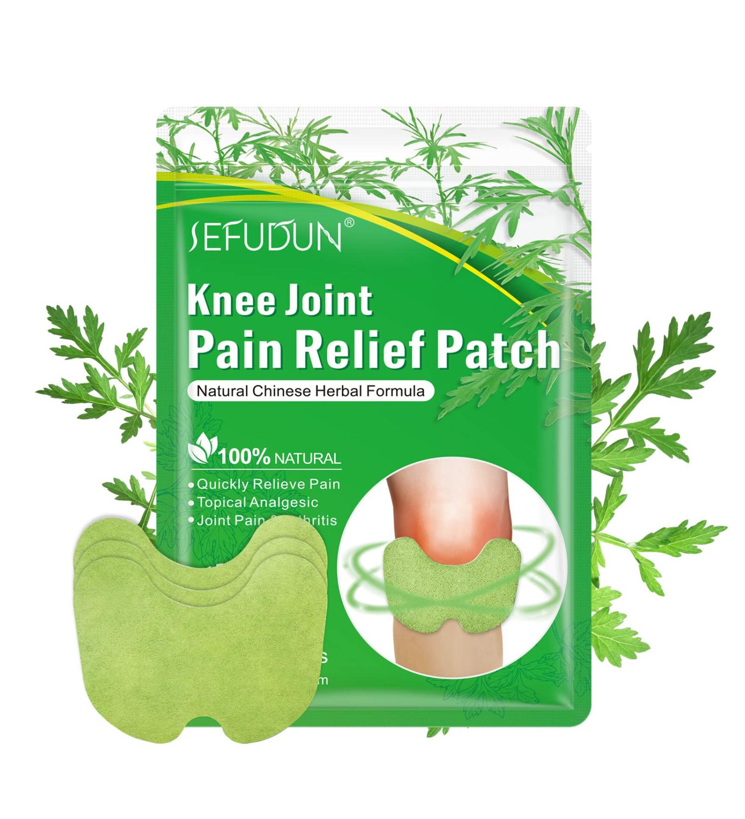 Natural Wormwood Knee Pain Relief Patch - Herbal Pain Relieving Paste - Fast Targeted Relief - 12 Pcs - Buy Online on GoSupps.com