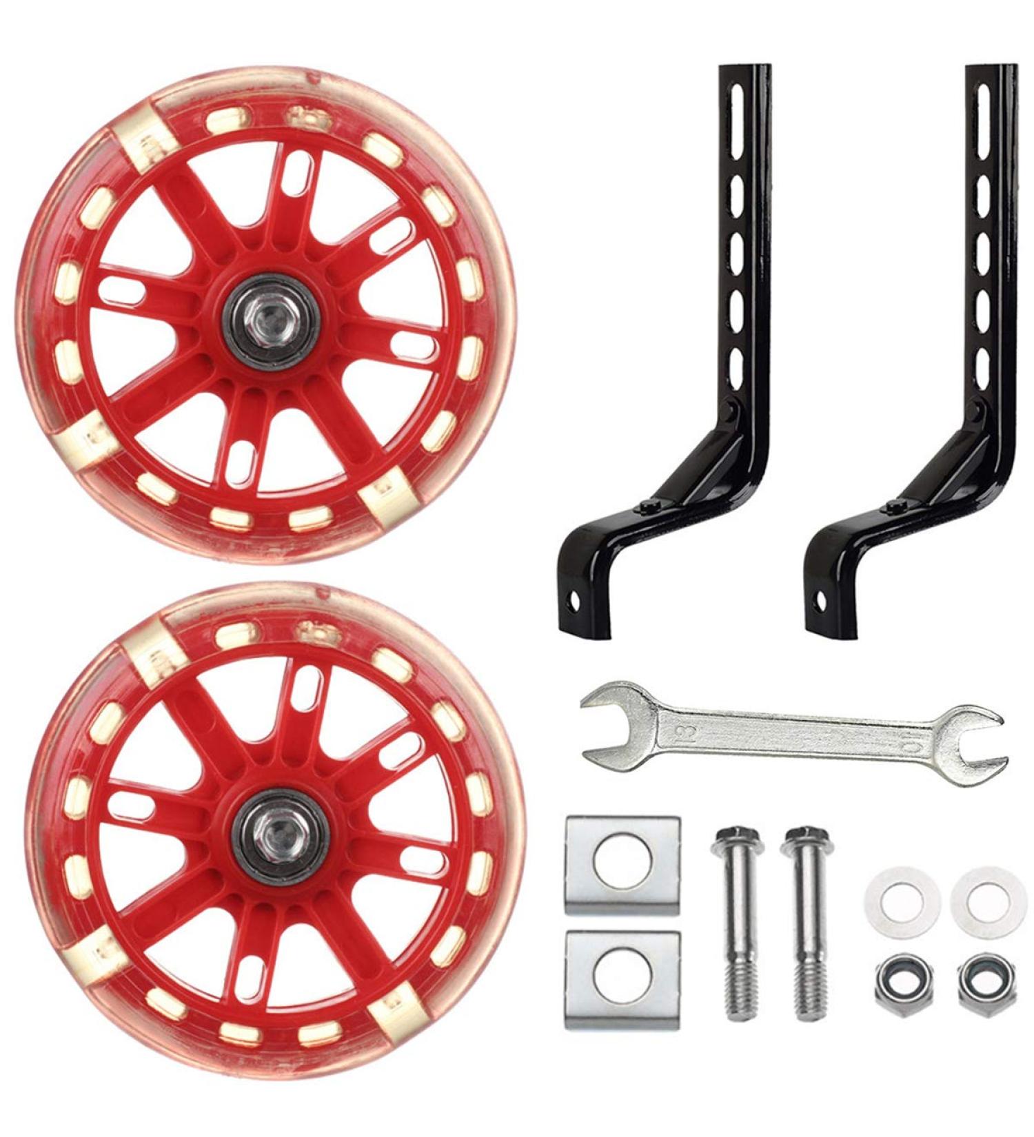 DREAMWIN Bicycle Mute Training Wheels - Red, for 12-20 inch Single Speed Bikes - Buy Online on GoSupps.com