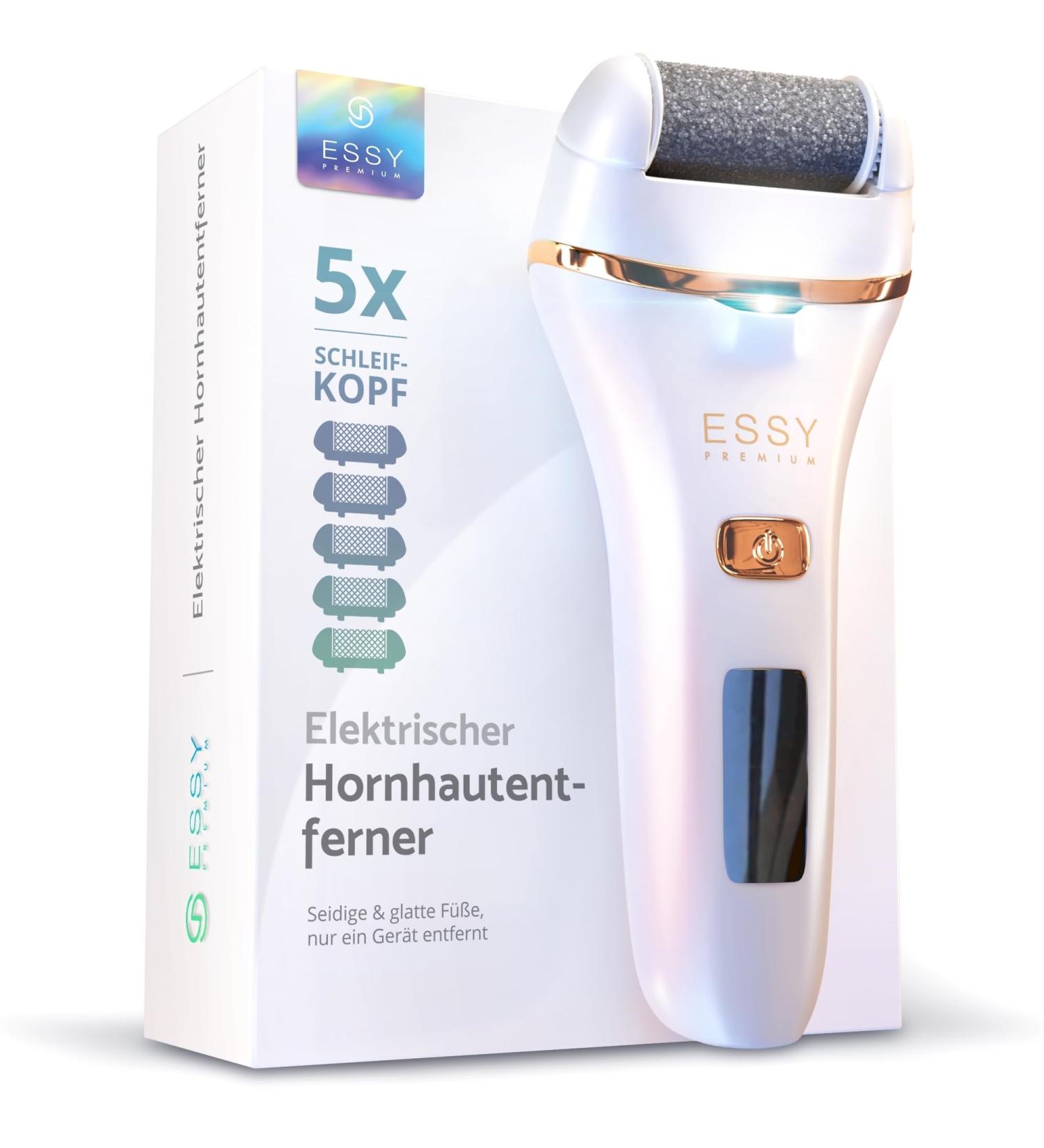 Essy Horn Skin Remover - Best Electrical Test Winner | 5 Replacement Rolls | Ultimate Foot Care & Pedicure Device - Buy Online on GoSupps.com
