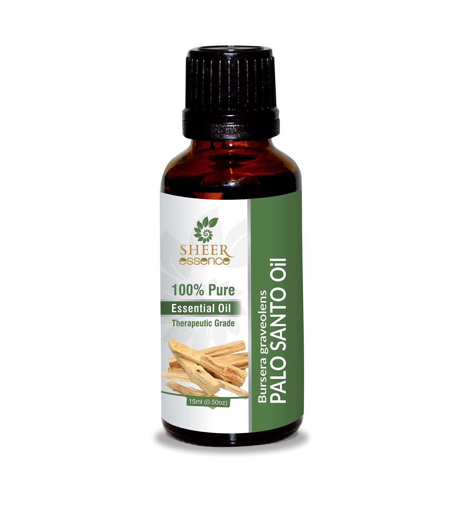 Palo Santo Oil (Bursera Graveolens) Essential Oil 100% Pure Natural Undiluted Uncut Therapeutic Grade Oil 0.33 FL.OZ 10 ml (1Pack)