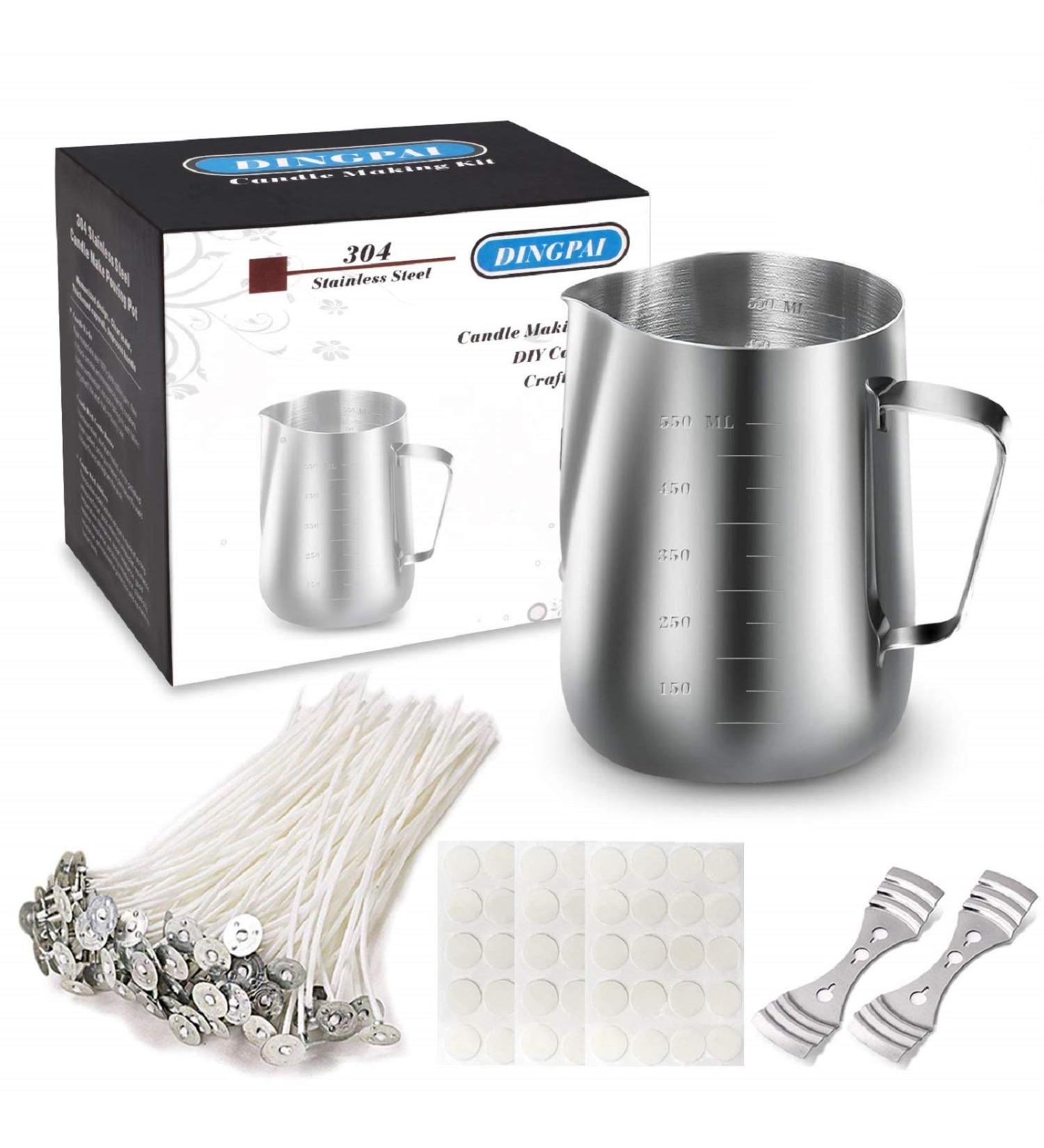 DINGPAI Candle Making Kit - DIY Craft Tools with Pouring Pot, Wicks, Stickers, and Holders - Buy Online on GoSupps.com