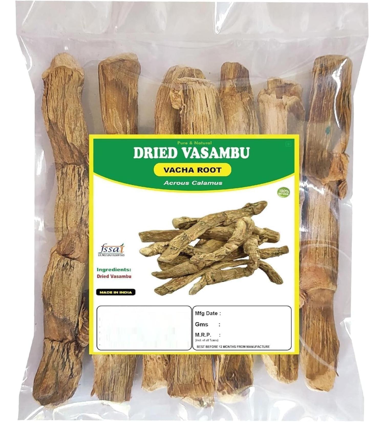 Dried KR Vasambu | Vacha Root | Sweet Flag | Prickly Calamus | Vayambu Root 100g Pack of 1 - Buy Online on GoSupps.com
