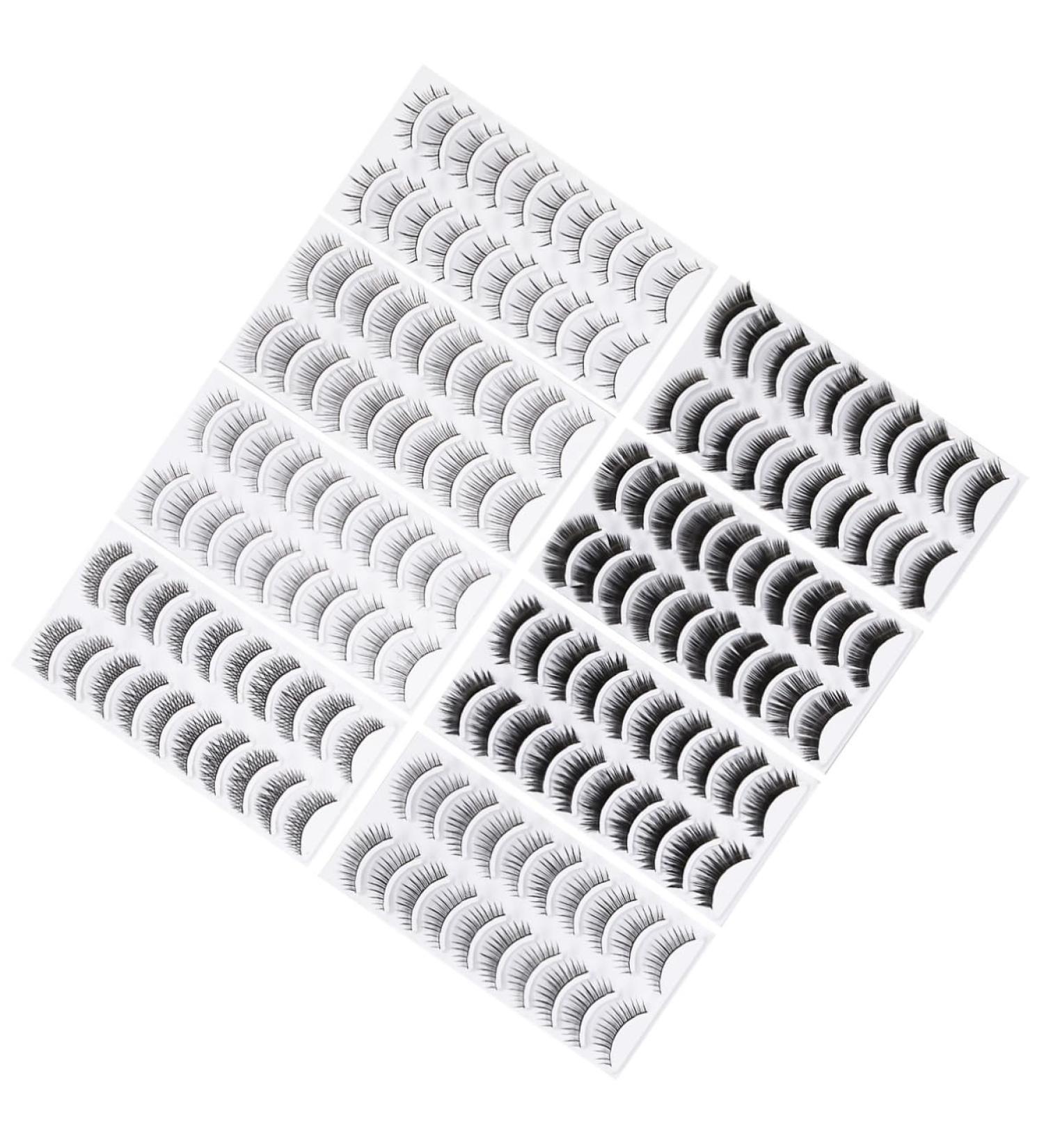 FRCOLOR 80 Pairs Lashes for Women Beauty Favors Supplies False Eyelashes Beauty Long Lashes Cosplay Lashes Makeup Eyelash Curl Flat Lashes Beauty Kit Natural Eyelashes Tool 3d Make up - Buy Online on GoSupps.com