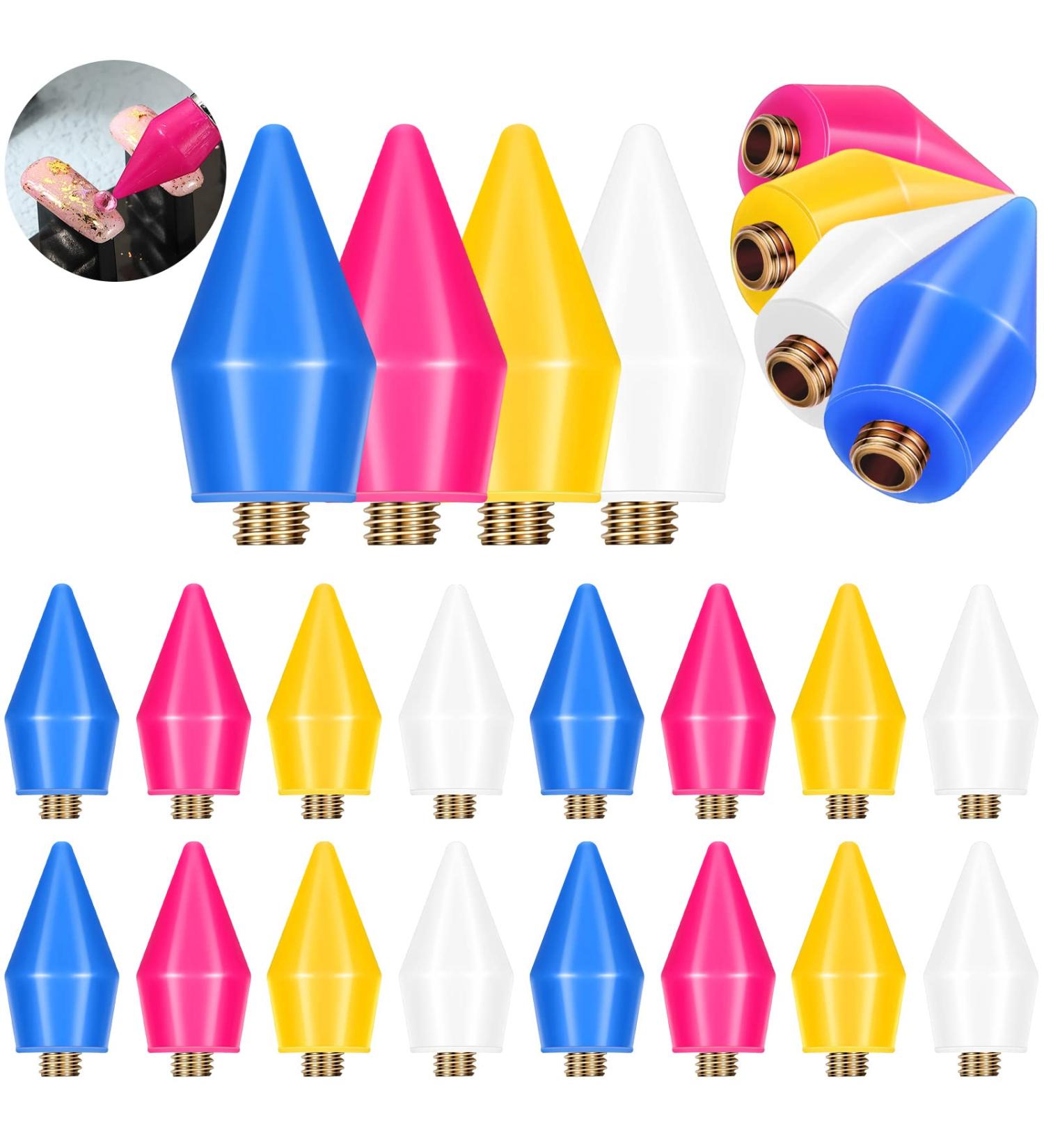 24 Pieces Nail Rhinestones Picker Wax Replacement Tips with Case - Nail Gem Jewelry Dotting Tool - 4 Colors - Buy Online on GoSupps.com