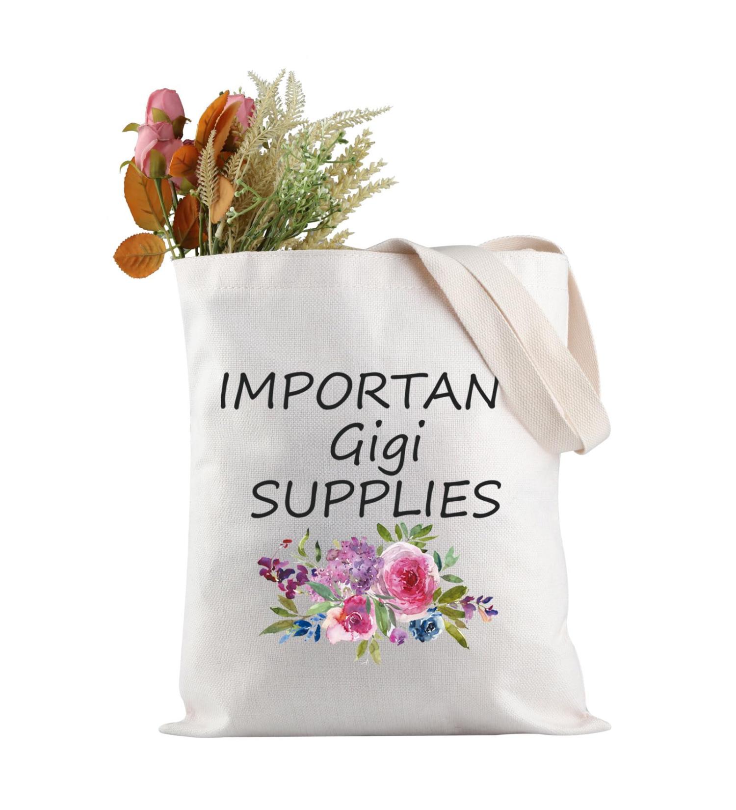 Shop Gigi Supplies Tote Bag - Ideal Gigi Birthday & Mother's Day Gifts | Medium Size Ships Internationally - Buy Online on GoSupps.com