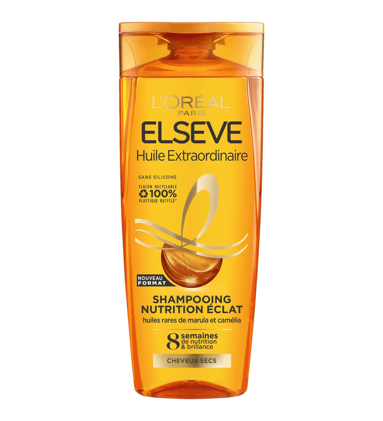 L OR AL PARIS - Nourishing Radiance Shampoo - Dry Hair - 48H Nutrition - Rare Marula & Camellia Oils - Elseve Extraordinary Oil - 300 ml - Buy Online on GoSupps.com