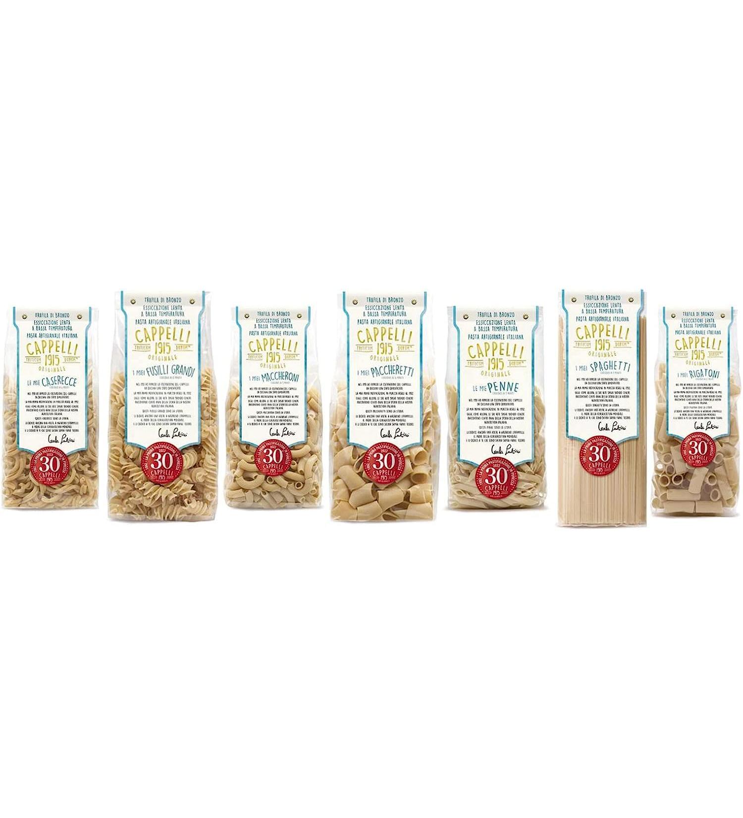 Senatore Cappelli Original Pasta from 1915 Ancient Grains 100% Italian Handmade Bronze Low Temperature (7 x 500 g) - Buy Online on GoSupps.com