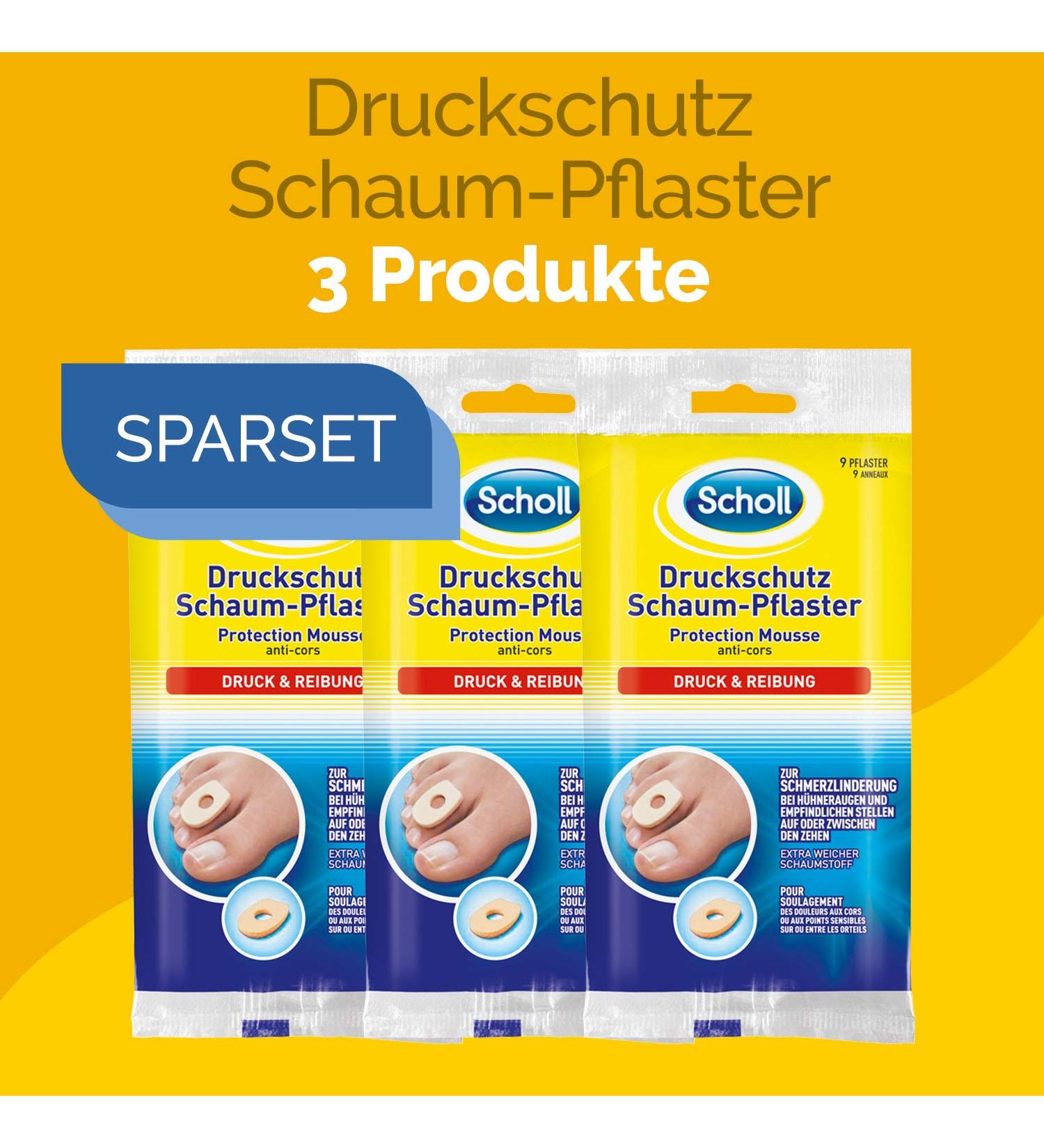 Scholl pressure protection foam plaster pack of 3 (3 x 9 pieces) 9 pieces (pack of 3) pressure protection foam plaster