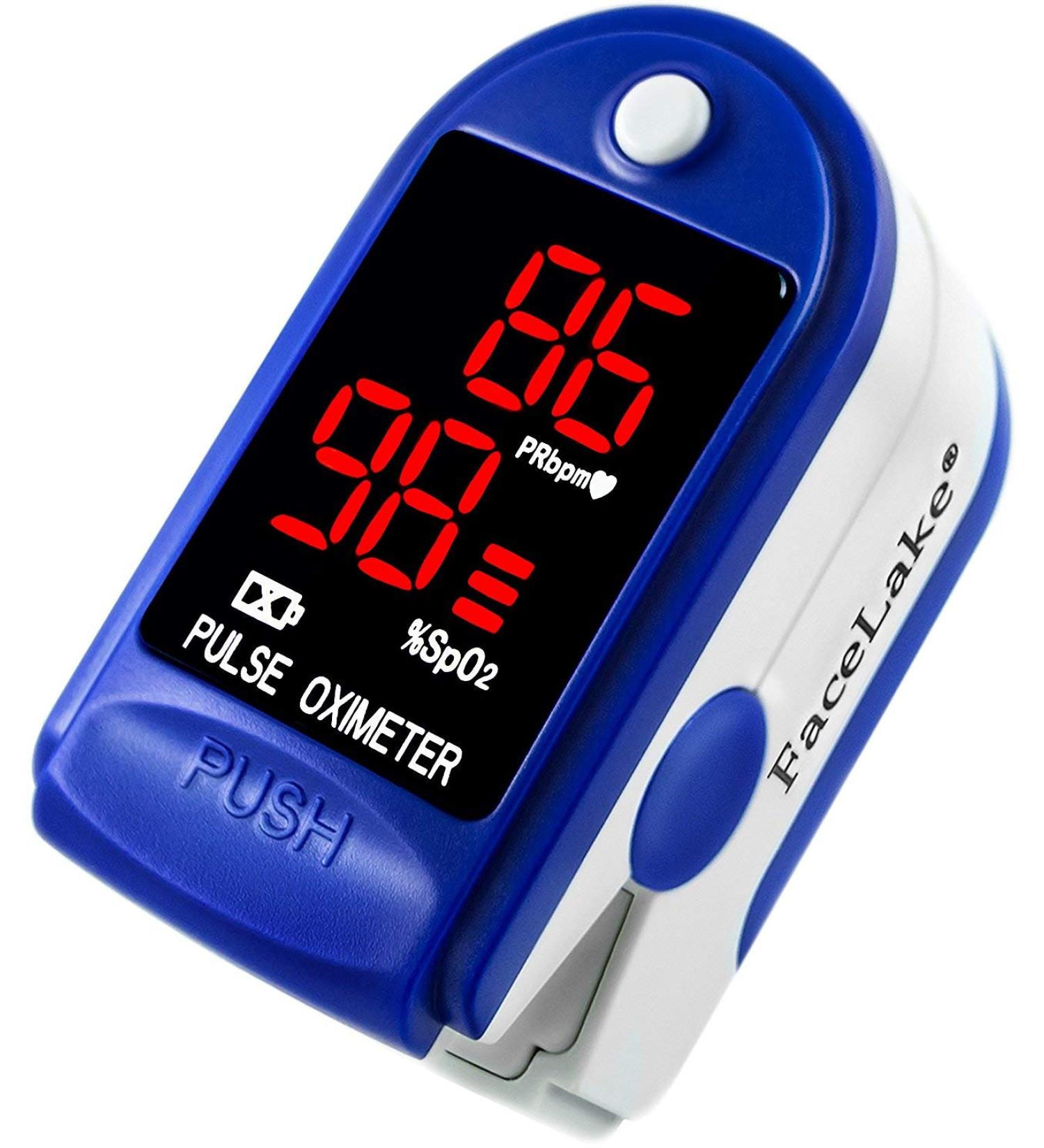 FaceLake FL400 Fingertip Pulse Oximeter with Carrying Case - Blue - Buy Online on GoSupps.com