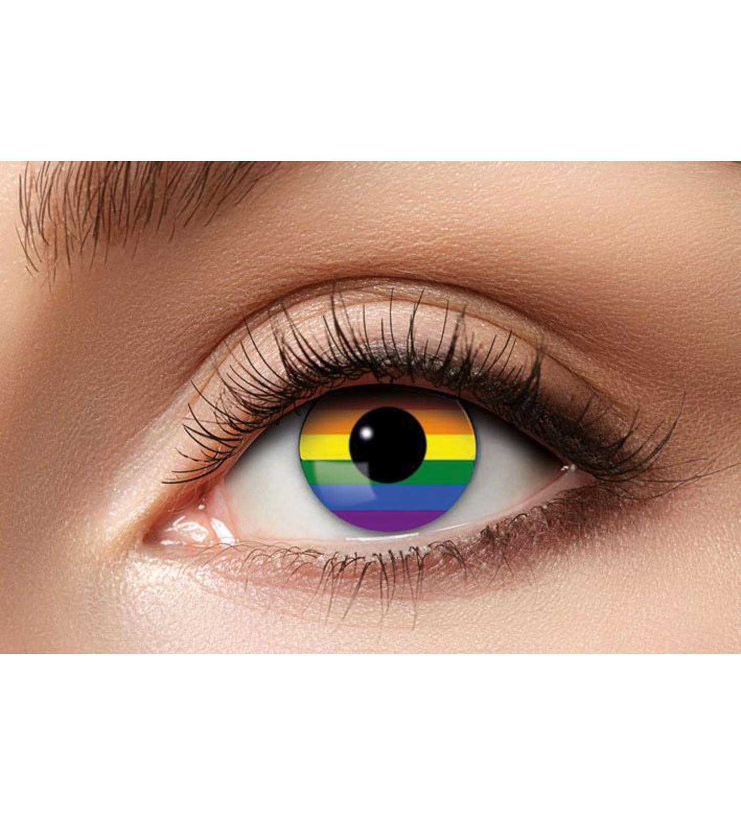 Eyecatcher Rainbow Colored Contact Lenses - 12 Months LGBTQ Pride Carnival - 1 Pair - Buy Online on GoSupps.com