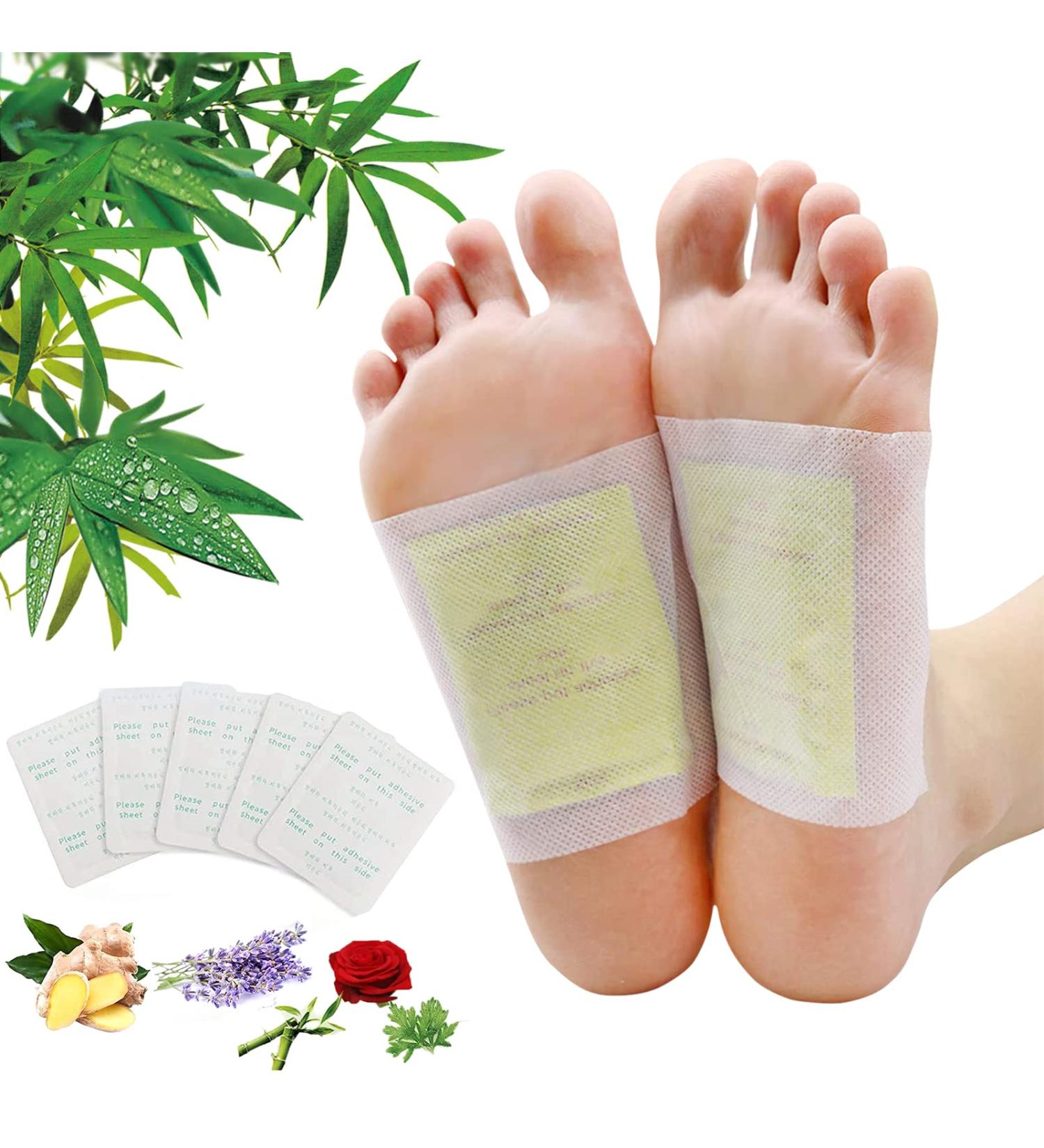 100 Pack Ginger Foot Pads with Adhesive Sheets | Stress Relief & Improved Sleep | Remove Impurities | Travel & Home Use (Gold) - Buy Online on GoSupps.com