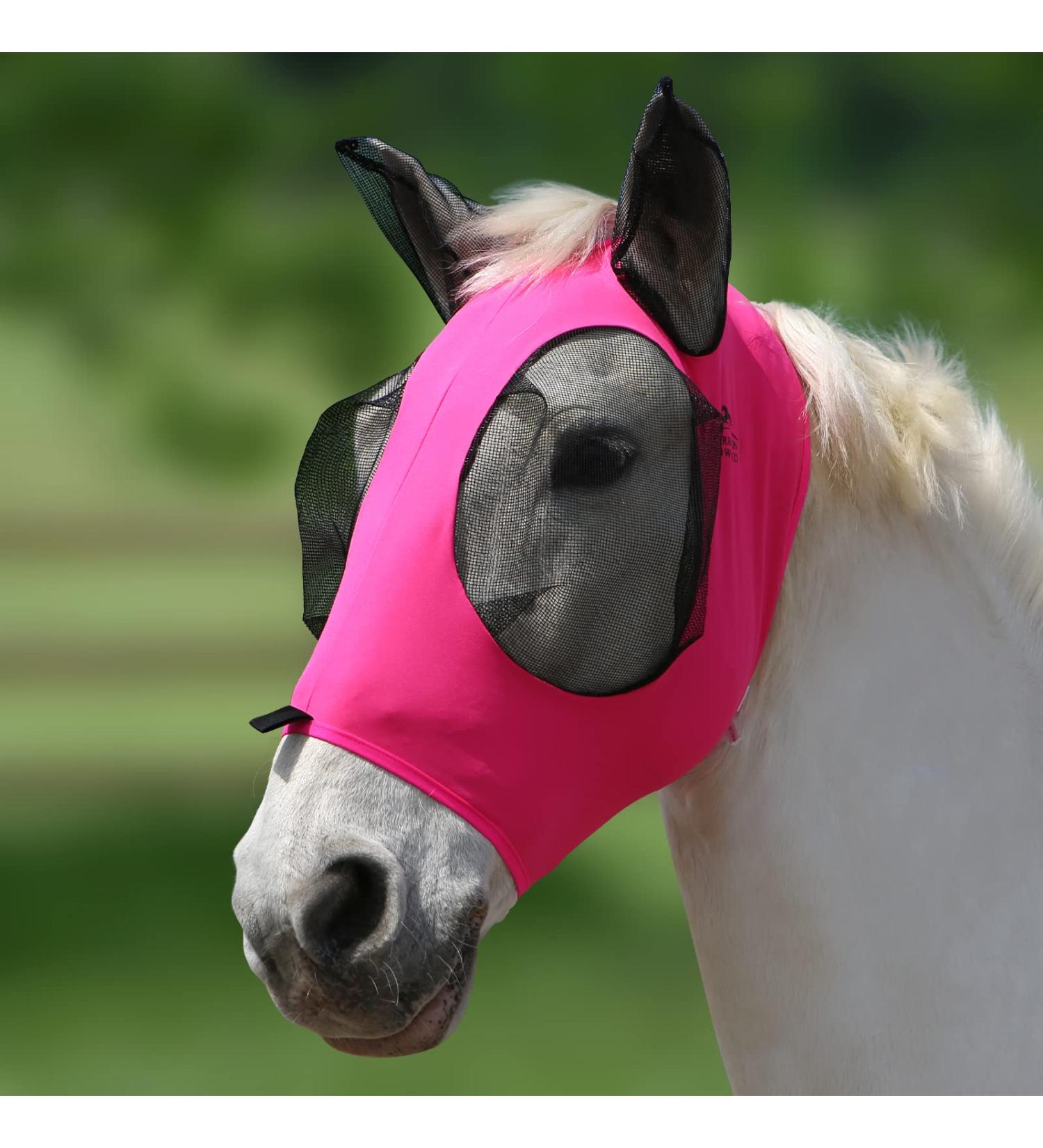 Buy Harrison Howard Stretchable Horse Mask XL - UV Protection Breathable Comfortable & Gentle - Ros Pink - Buy Online on GoSupps.com