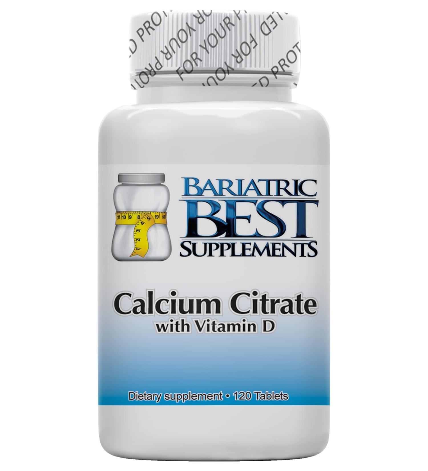 Bariatric Calcium Citrate with Vitamin D3 | Post-Bariatric Surgery Formula | Fast Absorption | Made in USA | 600mg 120 Tablets - Buy Online on GoSupps.com