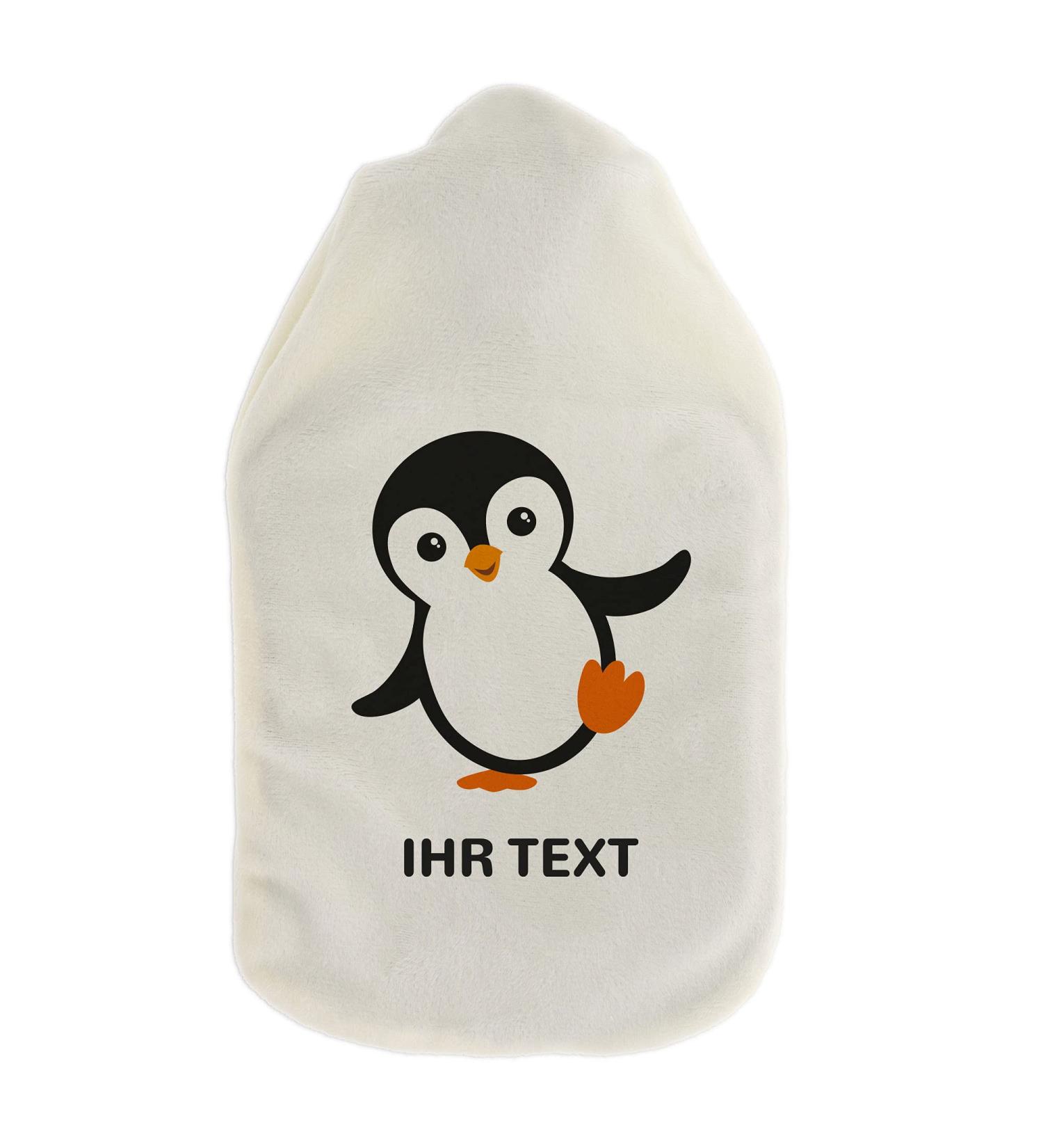 Personalized Hot Water Bottle - Custom Cozy Heat Bottle Cover with Names | 800ml Penguin Design | Perfect Christmas Gift for Kids & Adults - Buy Online on GoSupps.com