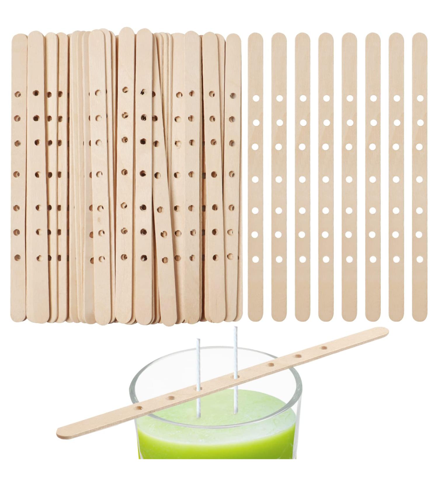 Anjmd 100 PCS Wooden Candle Wick Holders - 7 Wick Bars for Multiwick Candles DIY - Buy Online on GoSupps.com