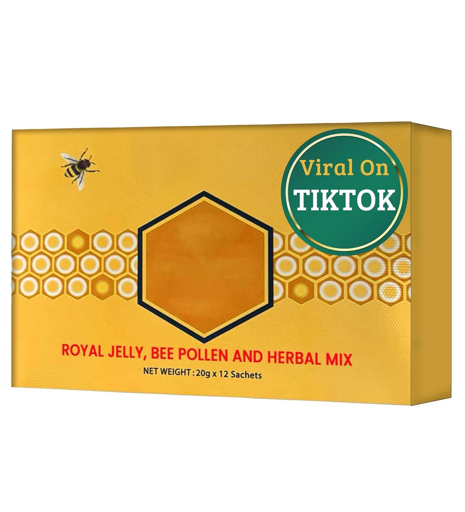 Natural Honey Packets for men infused with Royal Jelly from Bee Pollen Miel Para Hombre Natural Pack Of 12 - Buy Online on GoSupps.com