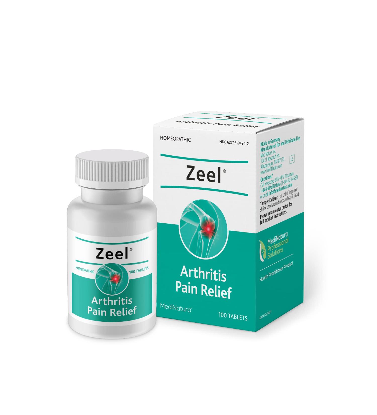 Zeel Homeopathic Joint Pain Relief - Arnica + 14 Natural Ingredients - 100 Tablets - Buy Online on GoSupps.com
