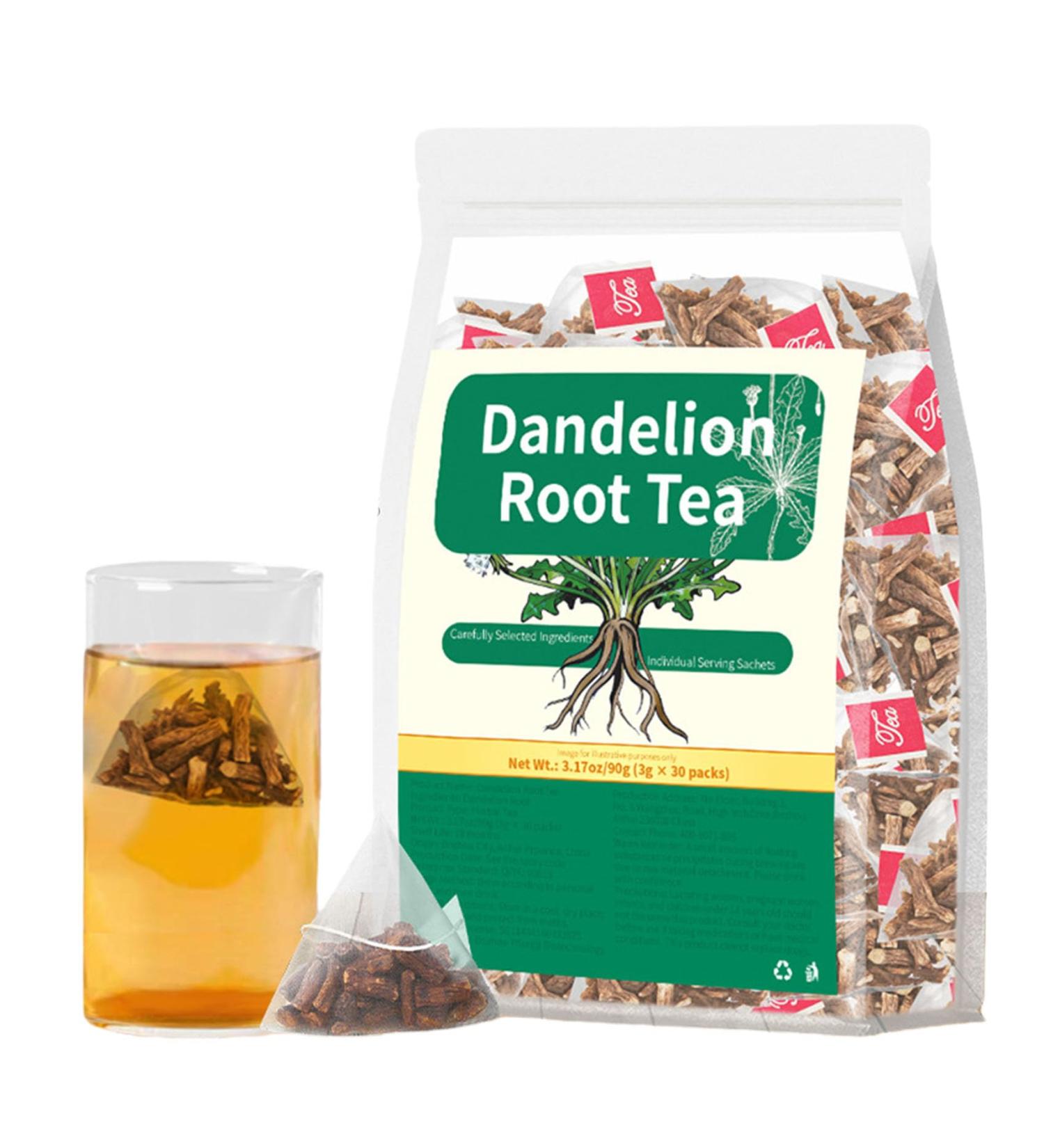 Dandelion Root Tea Bags Natural Roasted Dandelion Herbal Tea Caffeine Free Smooth Earthy Flavor for Daily Wellness (1 Pack) - Buy Online on GoSupps.com