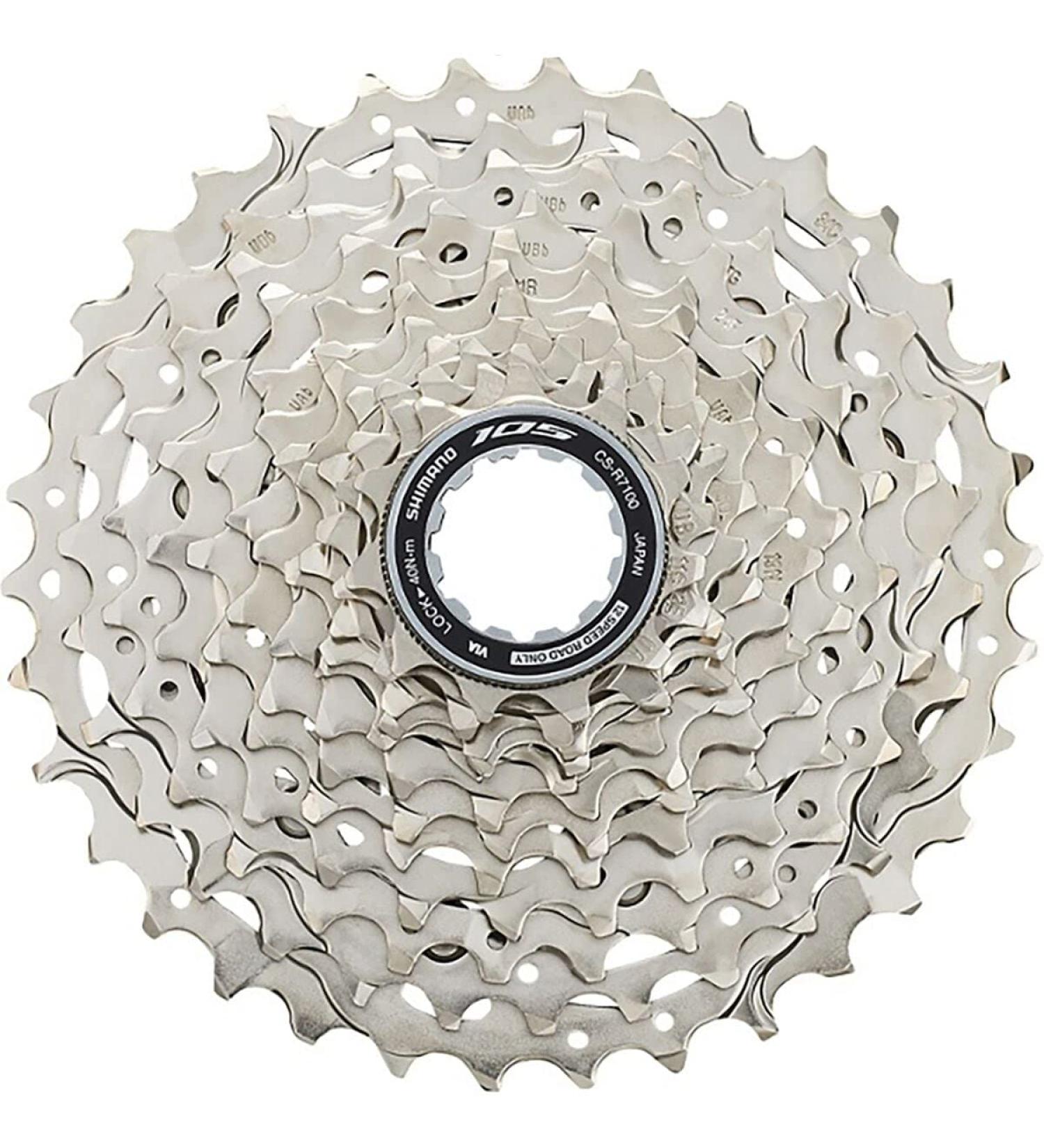 SHIMANO 105 CS-R7100 12-Speed Cassette Silver - 11-34T | High Performance 12-Speed Cassette - Buy Online on GoSupps.com