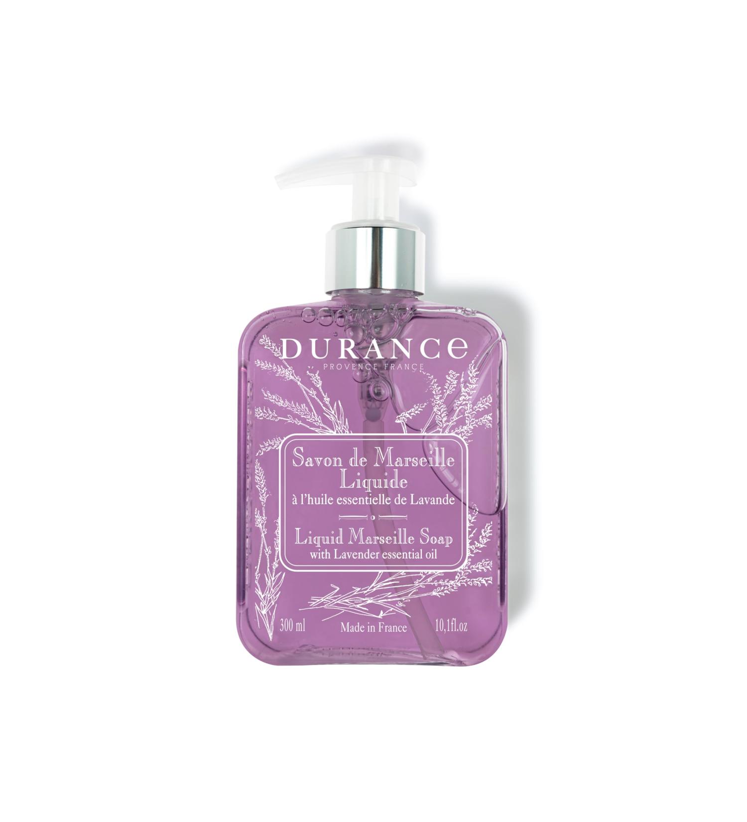 Durance Liquid Marseille Soap With Lavender Essential Oil 300ml - Paraben Free Hand Wash - Vegan Friendly - Gently Cleanses & Nourishes - Buy Online on GoSupps.com