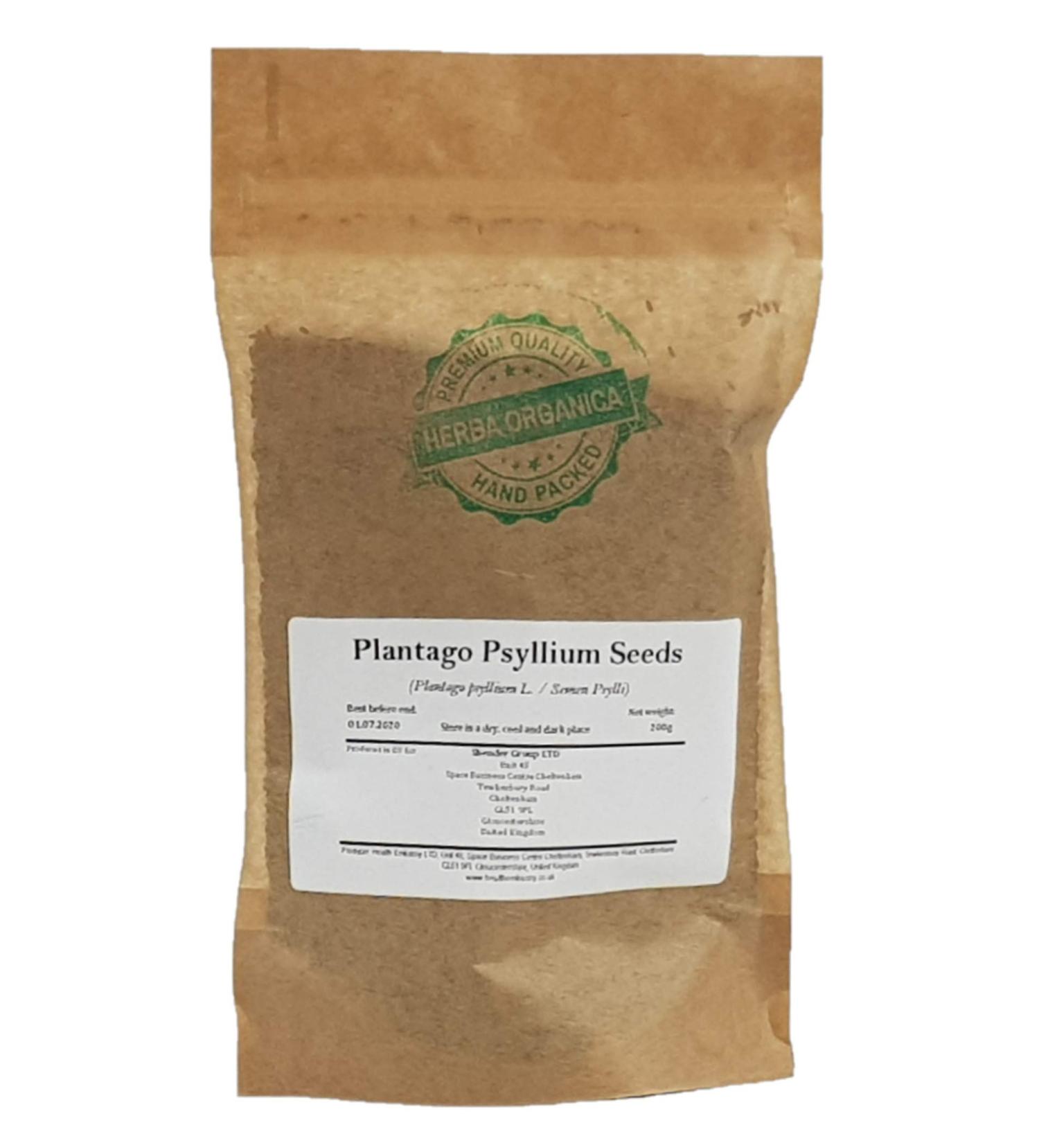 Herba Organica Plantago Psyllium Seeds - Plantago Psyllium Seeds 200g - Buy Online on GoSupps.com