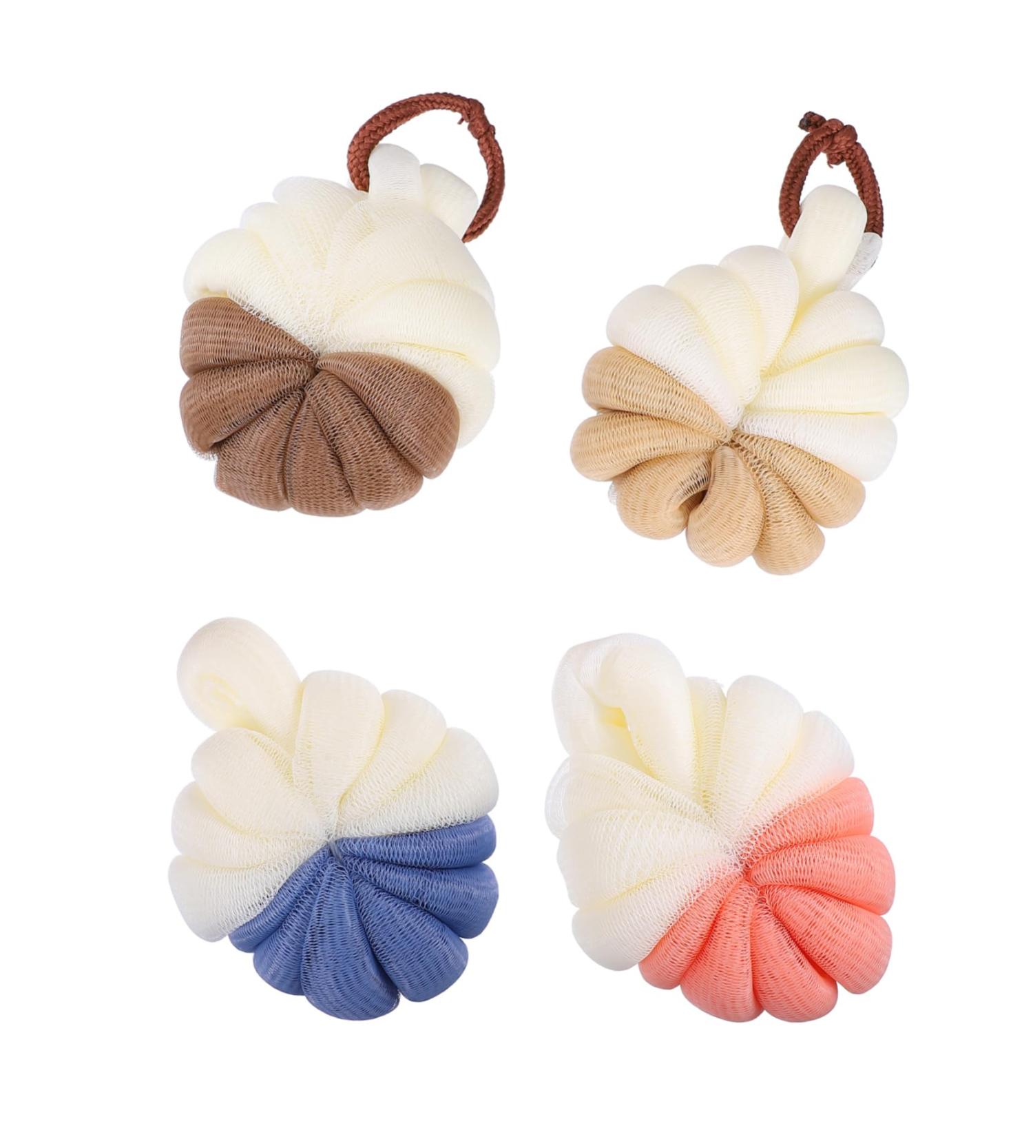 Buy Angoily 8 Pcs Bath Ball Set - Exfoliating Flower Shower Scrubber for Soft Skin | International Shipping Available - Buy Online on GoSupps.com