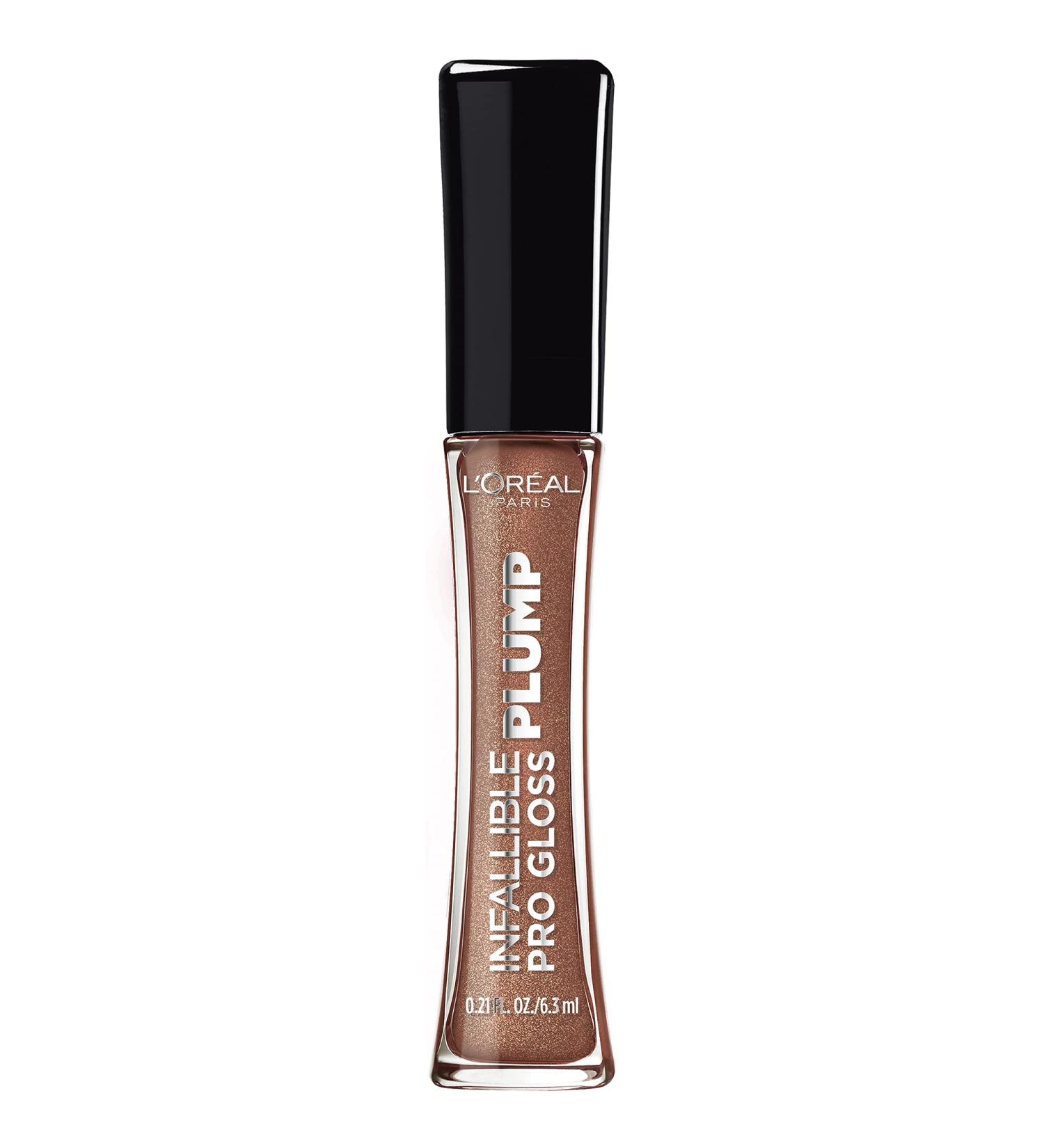 L'Or al Paris Infallible Pro Gloss Plump Lip Gloss with Hyaluronic Acid - Long Lasting Shine for Fuller, Plumper Lips - Sunlit Shimmer - 0.21 fl. oz - Buy Online on GoSupps.com