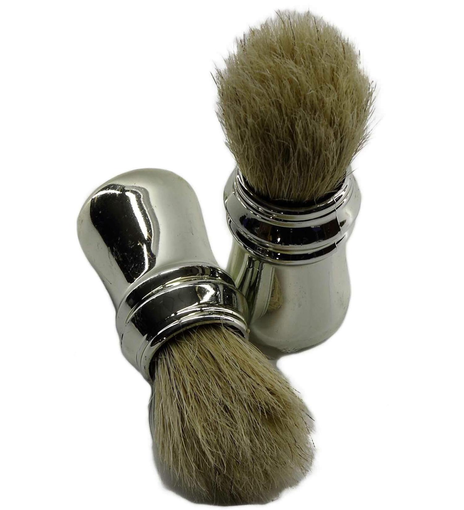 2 Set shaving brush with natural bristles