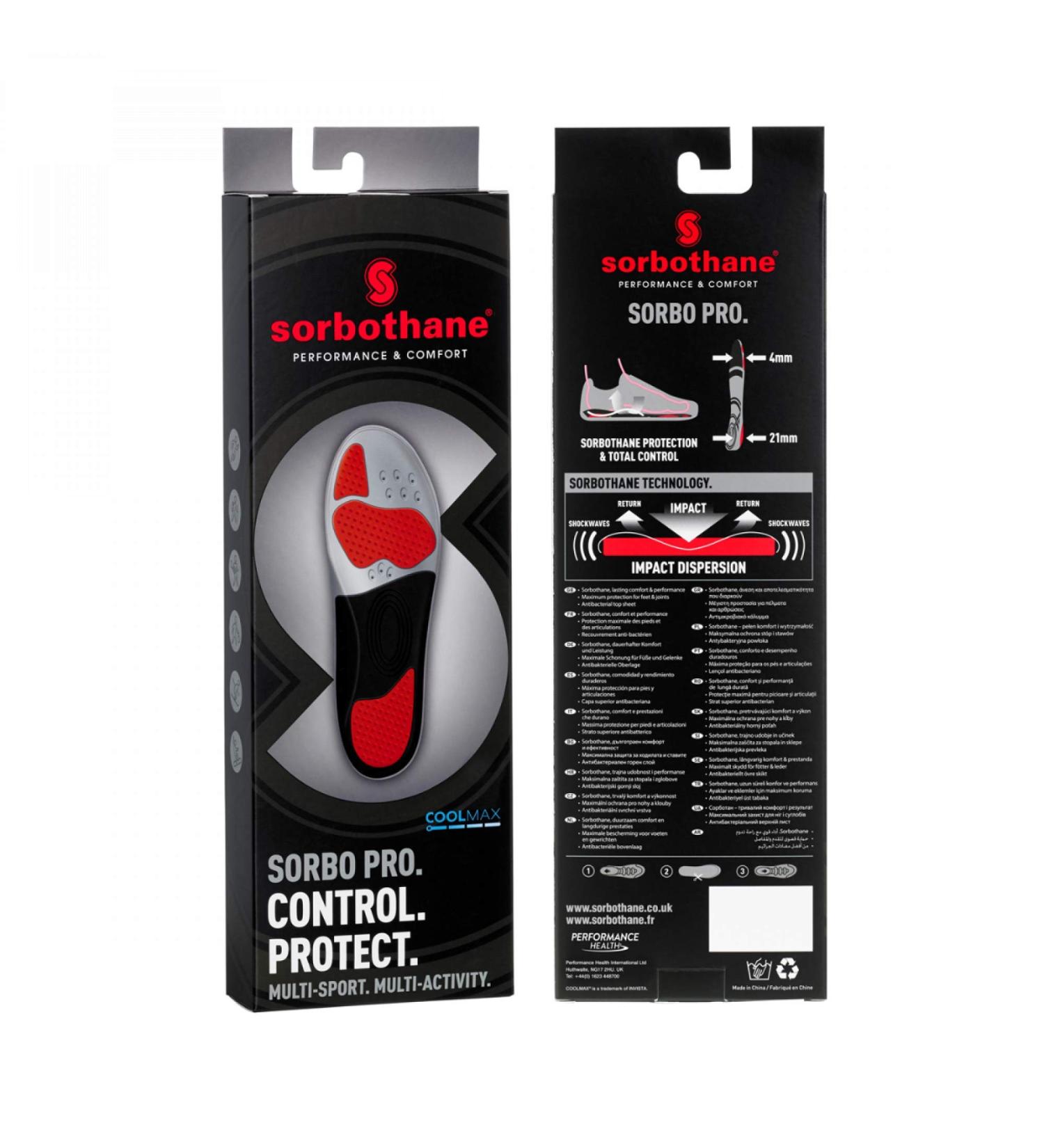 Sorbothane Sorbo Pro Insoles | Shock-Absorbing Shoe Soles for Soccer Running & Walking | Pronation Control FootBeds for Heel Spur & Shin Splints - Available in Multiple Sizes - Buy Online on GoSupps.com