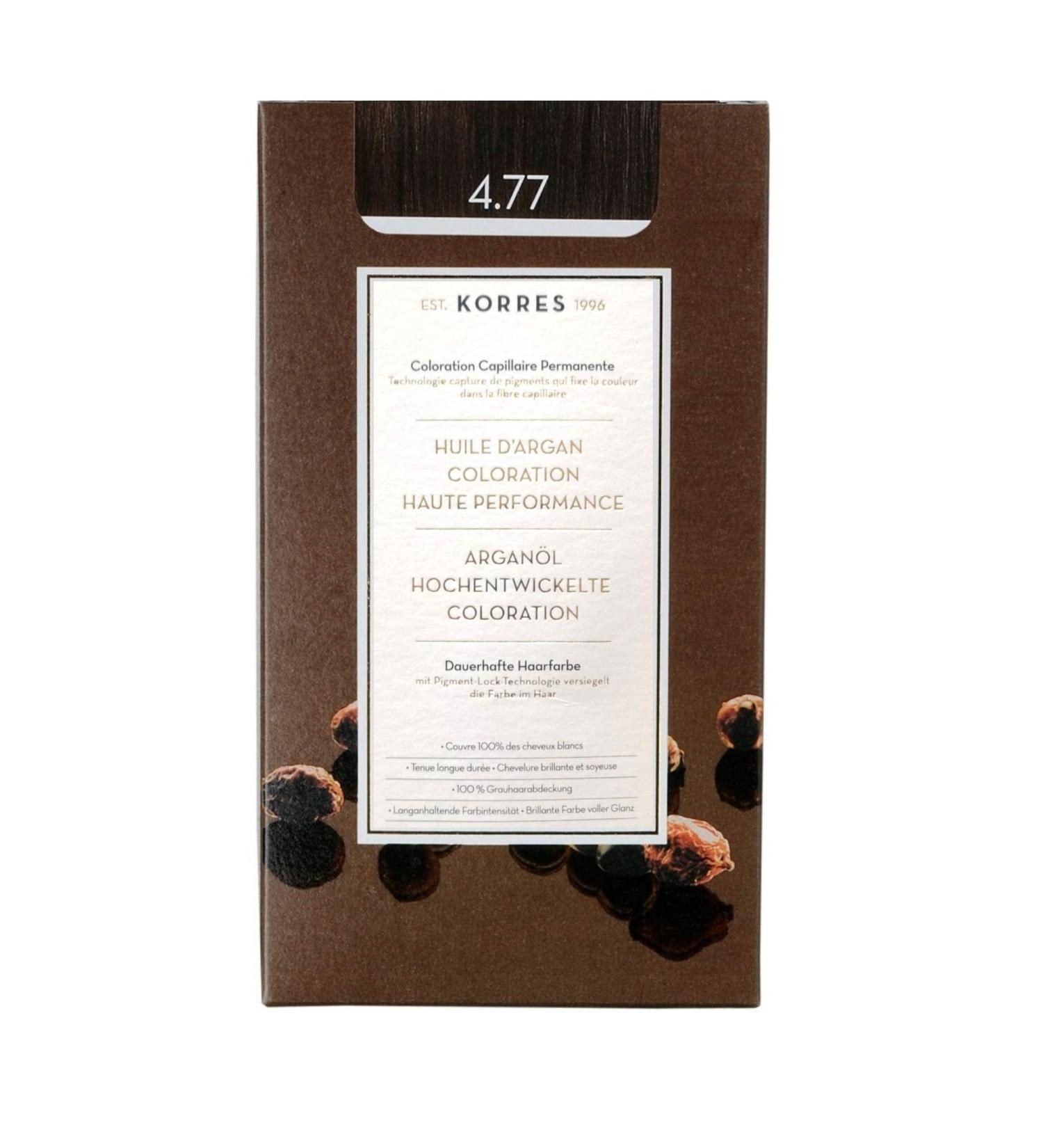Correx Argan Oil Ammonia-Free Hair Color - Chocolate Brown 4.77 | 100% Gray Coverage & Vegan Long-Lasting Results - Buy Online on GoSupps.com