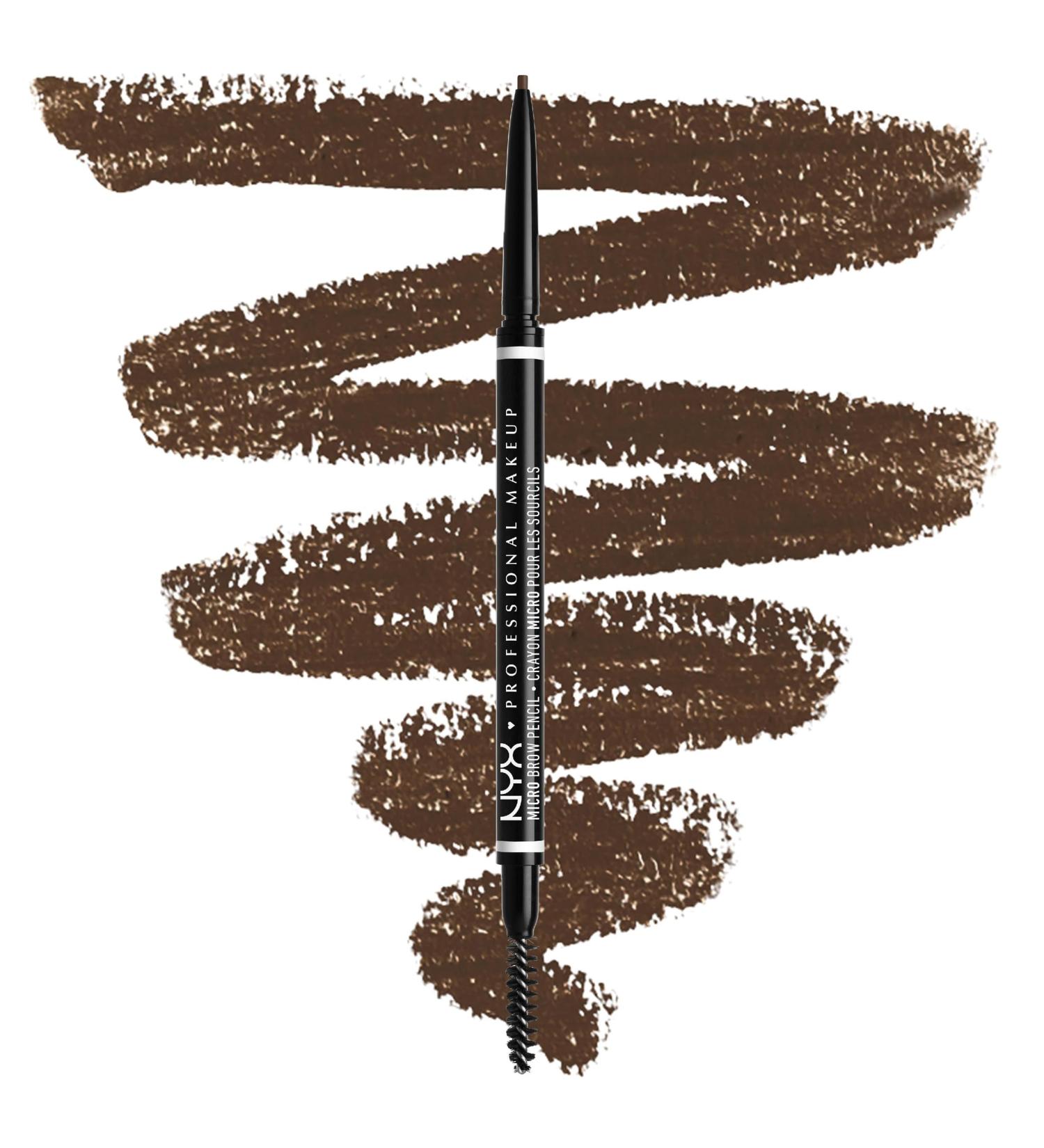 NYX Professional Makeup Micro Brow Pencil Ultra-Fine Dual-Ended Eyebrow Pencil with Retractable Tip and Brush Pack of 2 Shade: Brunette (06) - Buy Online on GoSupps.com