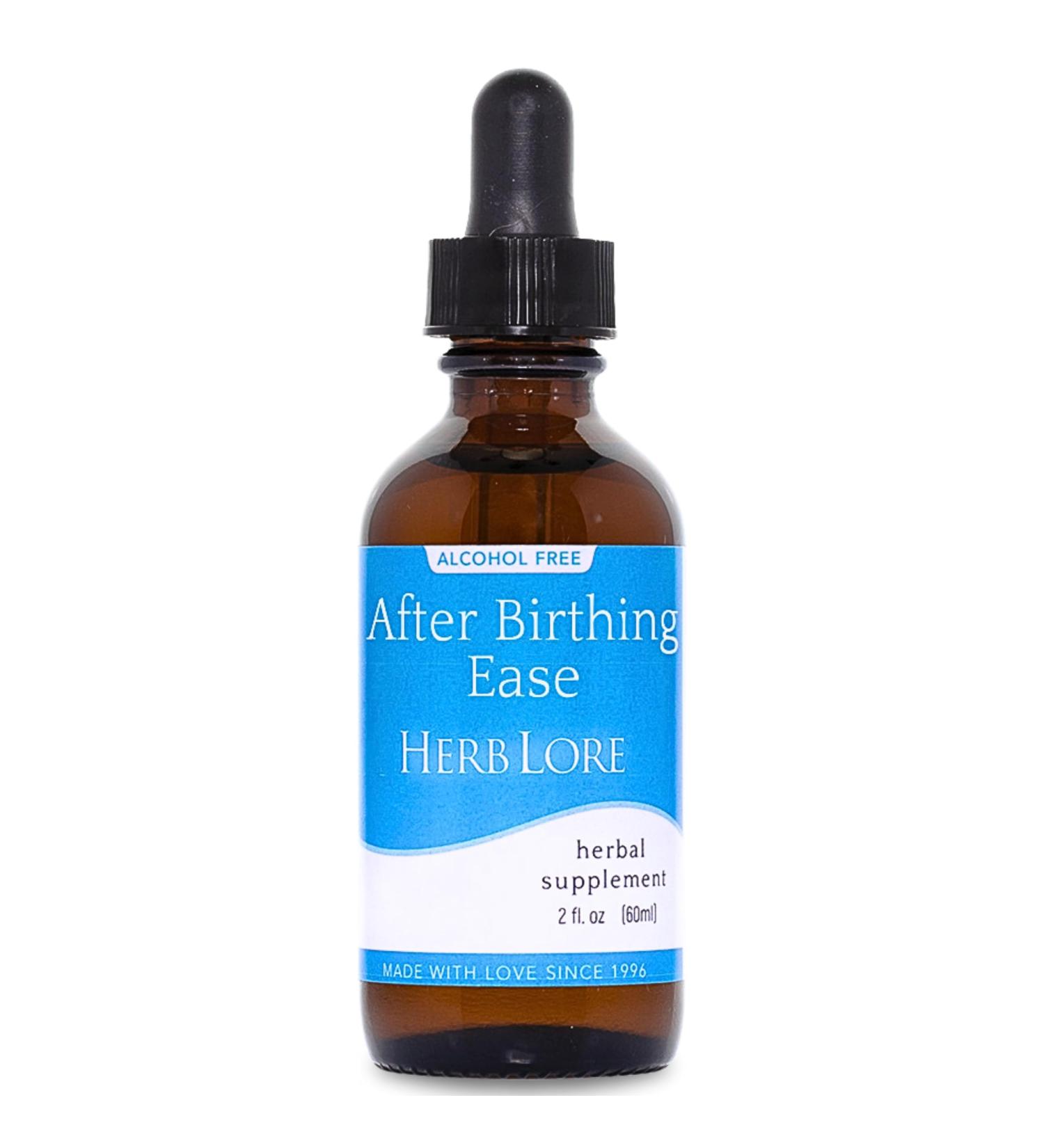 Herb Lore After Birthing Ease Tincture Postpartum Drops for After Birth Cramping & Contractions with Cramp Bark, Blue Cohosh & Motherwort (2 fl oz) - Buy Online on GoSupps.com