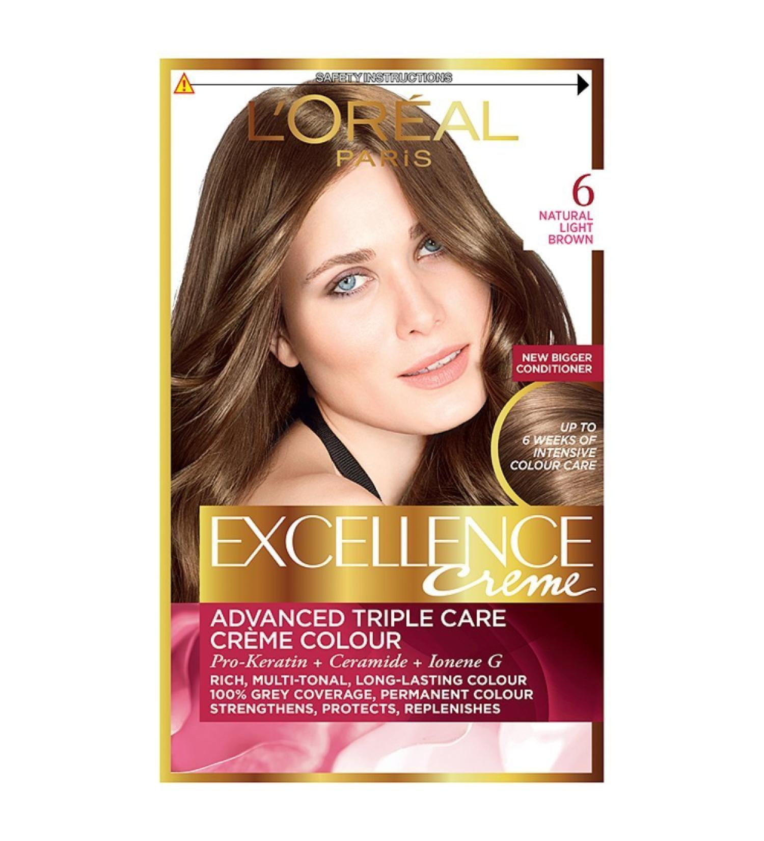  L'Oreal Paris L'Or al Paris Excellence Creme Hair Color Light Natural Brown - Buy Online on GoSupps.com