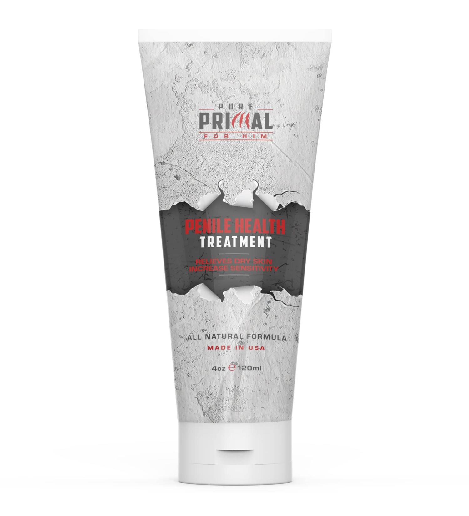 Pure Primal Premium Penile Health Cream | Moisturizing & Sensitivity-Boosting Lotion for Men - 4 oz - Buy Online on GoSupps.com
