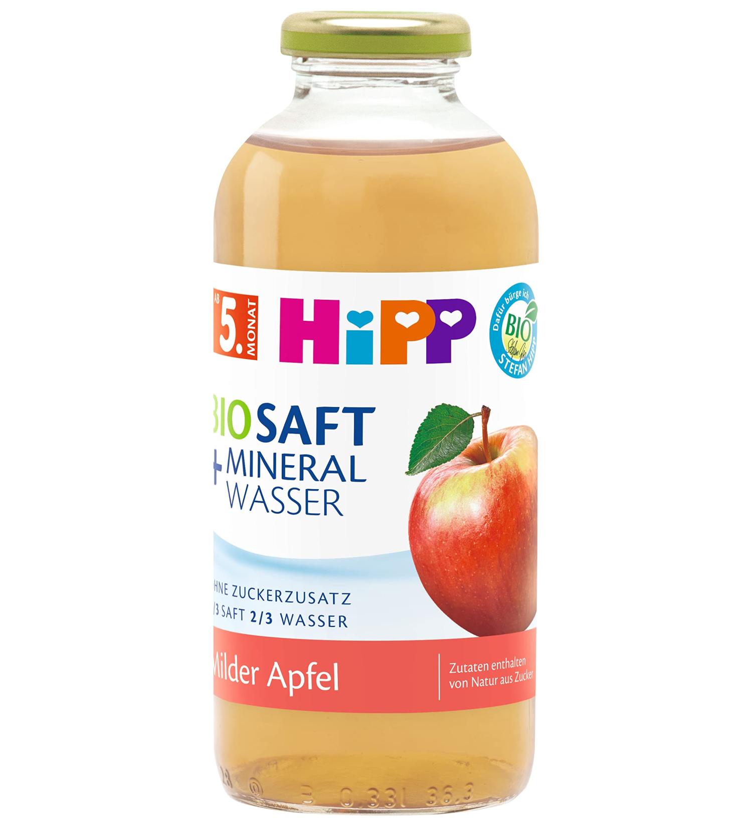 HiPP Organic Juice + Mineral Water Mild Apple pack of 6 (6 x 0.5l)