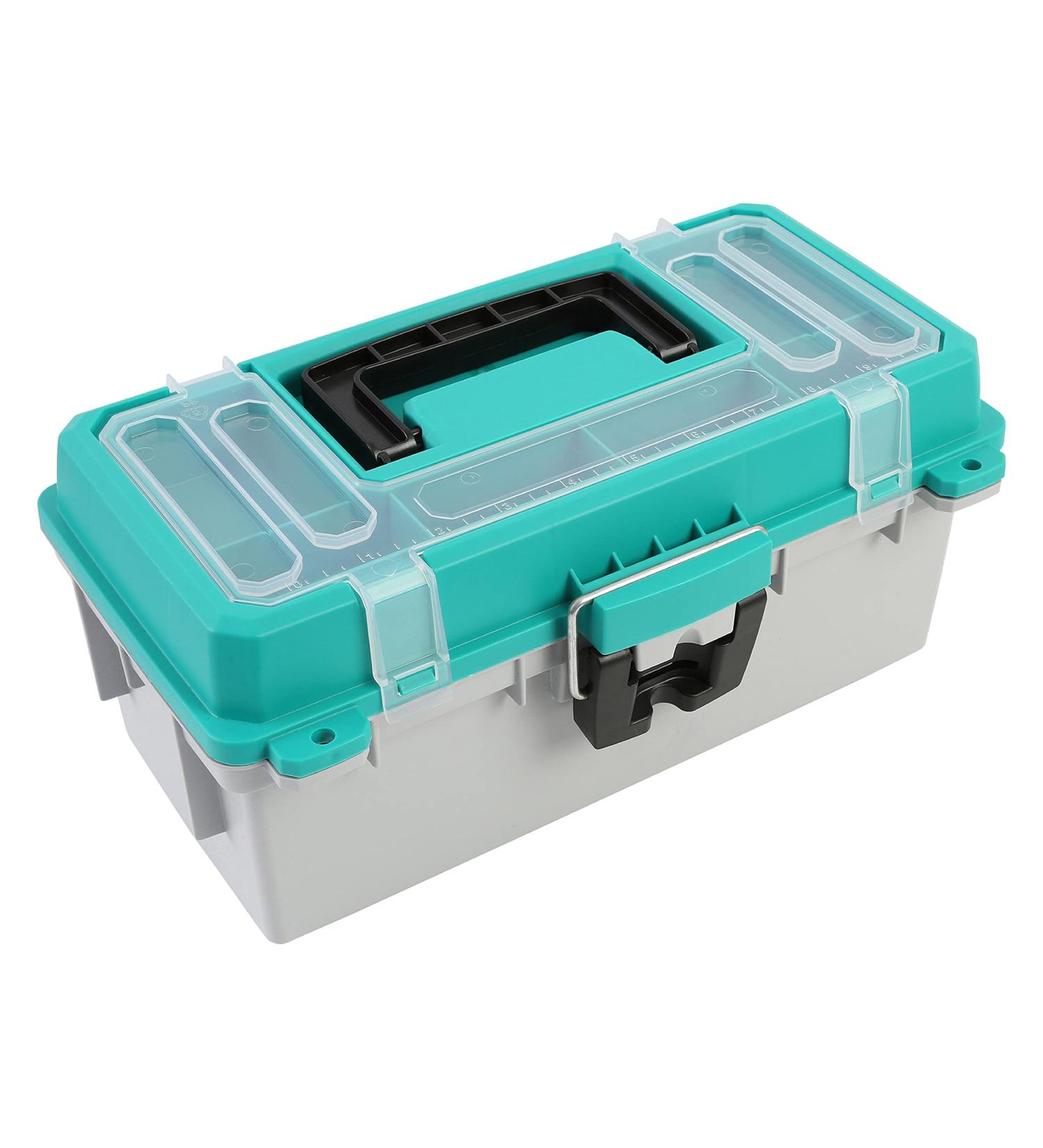 Sheffield 12671 13 Tackle Box Teal & Gray - Fishing & Craft Storage Solution - Buy Online on GoSupps.com