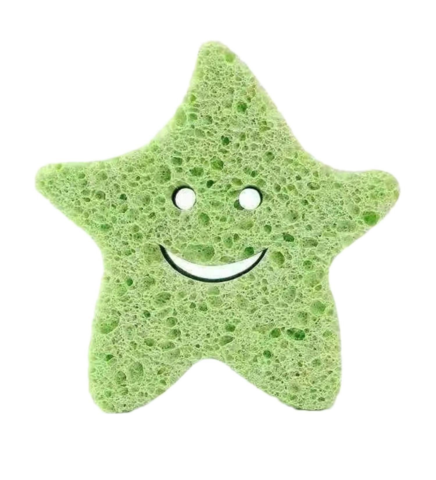 Baby Sponge for Bathing - Soft Wood Pulp Sponge Body Wash Scrubber - Dead Skin Remover Cute Body Scrubber Shower Sponge Bath Rub for Kids Baby Toddler Children Green - Buy Online on GoSupps.com